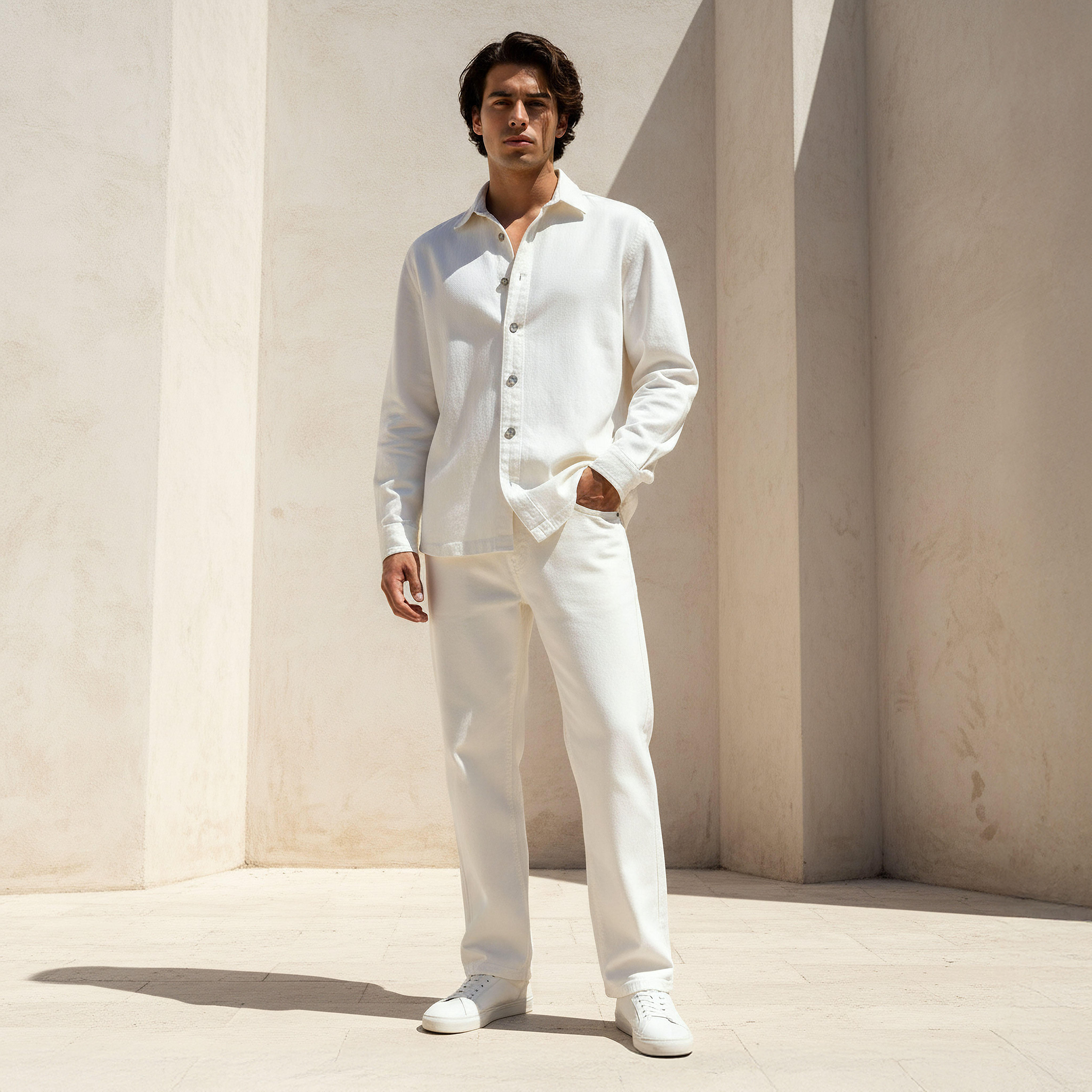 Lee Cooper Men Regular Fit Collared Denim Long Sleeves Shirt-men-clothing-shirts-image-3