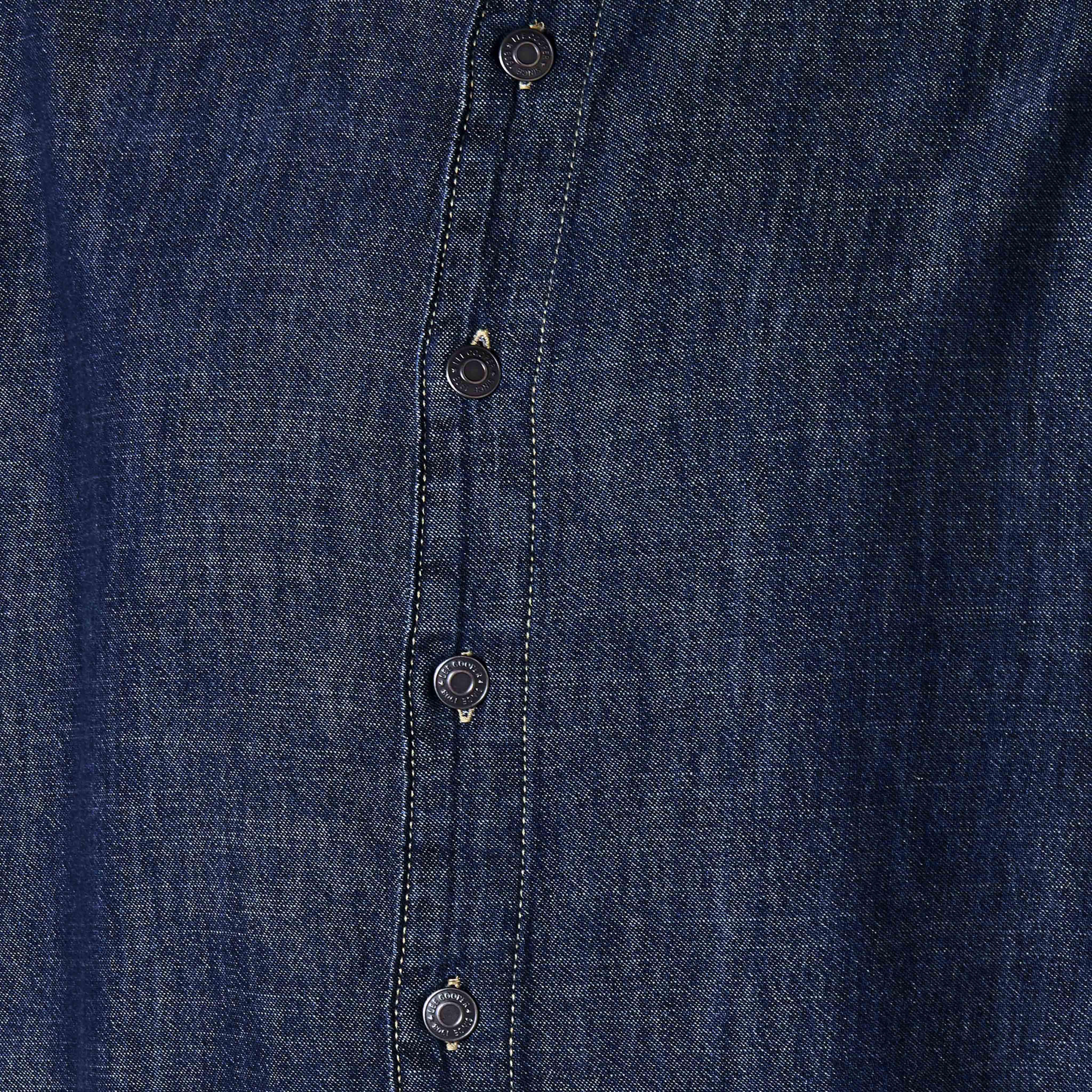 Lee Cooper Men Regular Fit Collared Denim Long Sleeves Shirt-men-clothing-shirts-image-2