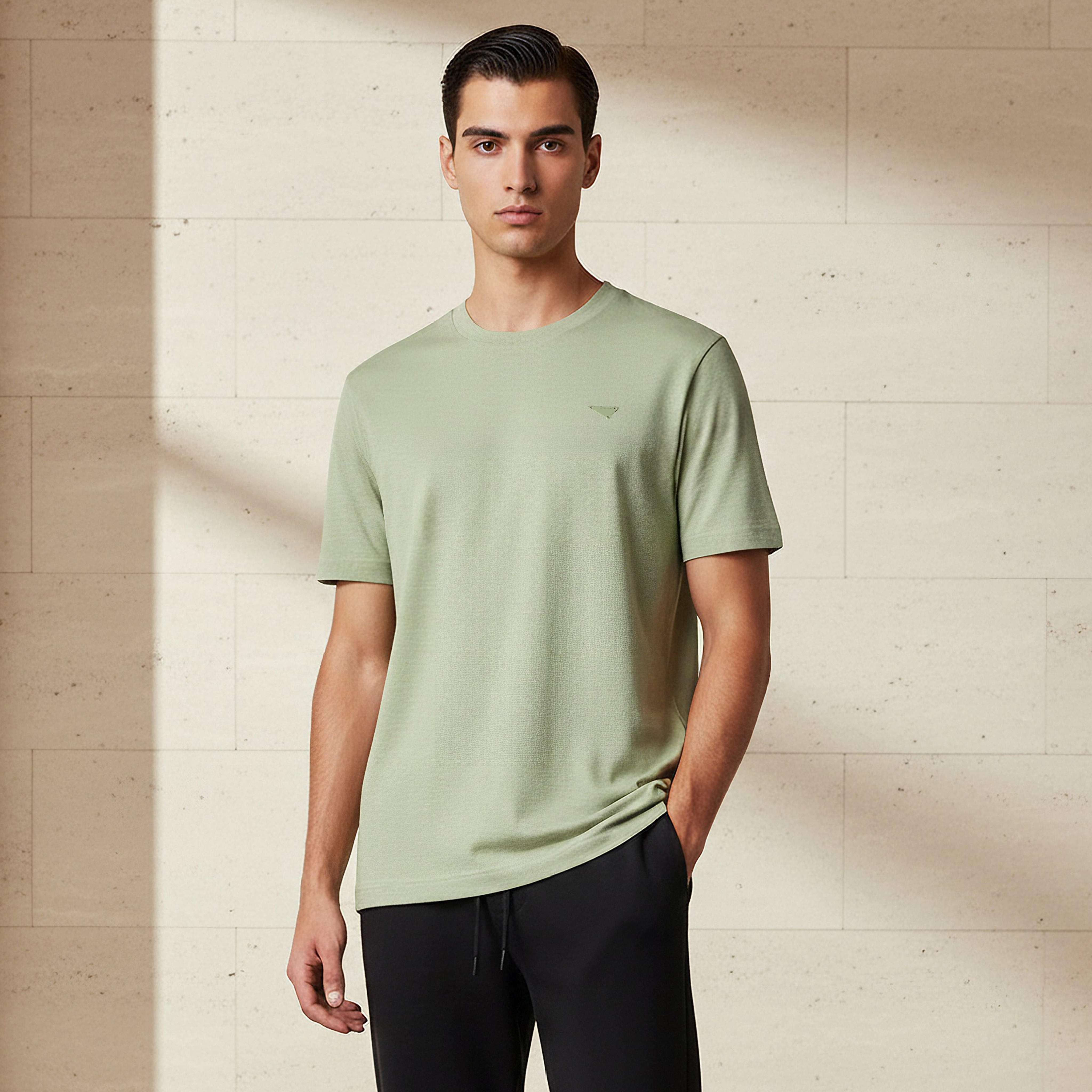 Lee Cooper Men Regular Fit Crew Neck Short Sleeves Badge Detail T-shirt-men-clothing-tshirtsandpolos-tshirts-image-1