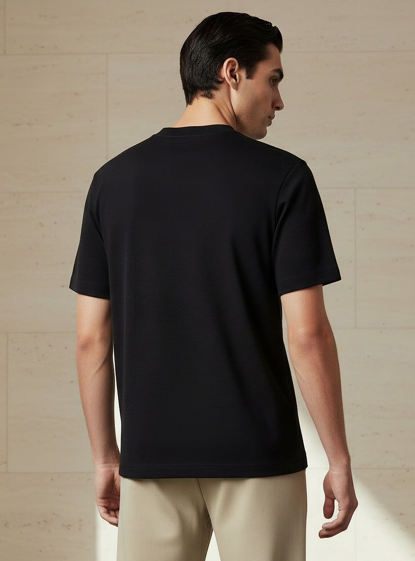 Lee Cooper Men Regular Fit Crew Neck Short Sleeves Badge Detail T-shirt-men-clothing-tshirtsandpolos-tshirts-image-3