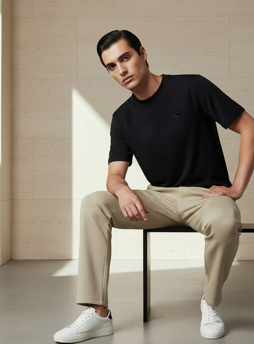 Lee Cooper Men Regular Fit Crew Neck Short Sleeves Badge Detail T-shirt-men-clothing-tshirtsandpolos-tshirts-image-5