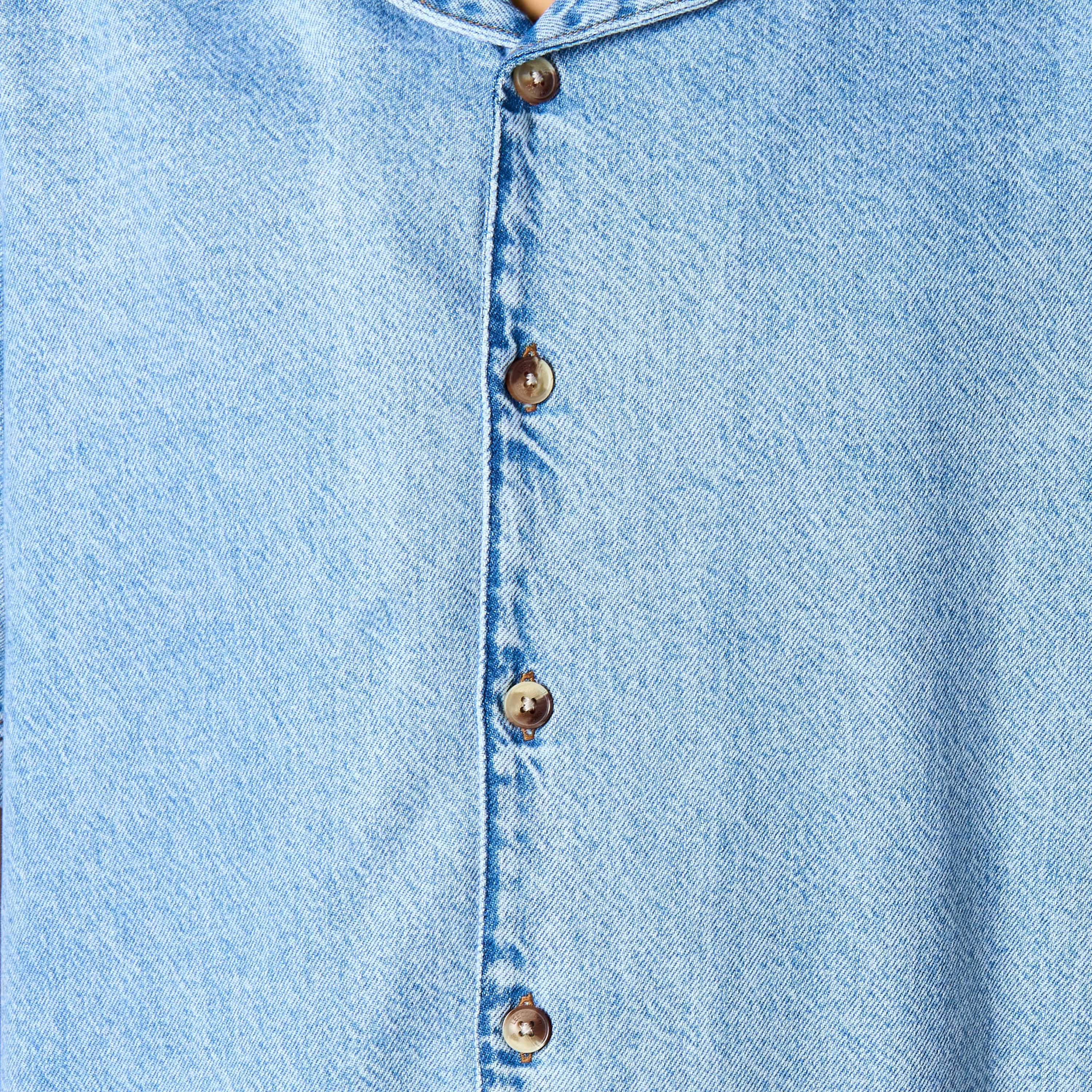 قميص بقصة عادية وياقة كامب وأكمام قصيرة للرجال من لي كوبر-men-clothing-shirts-image-4