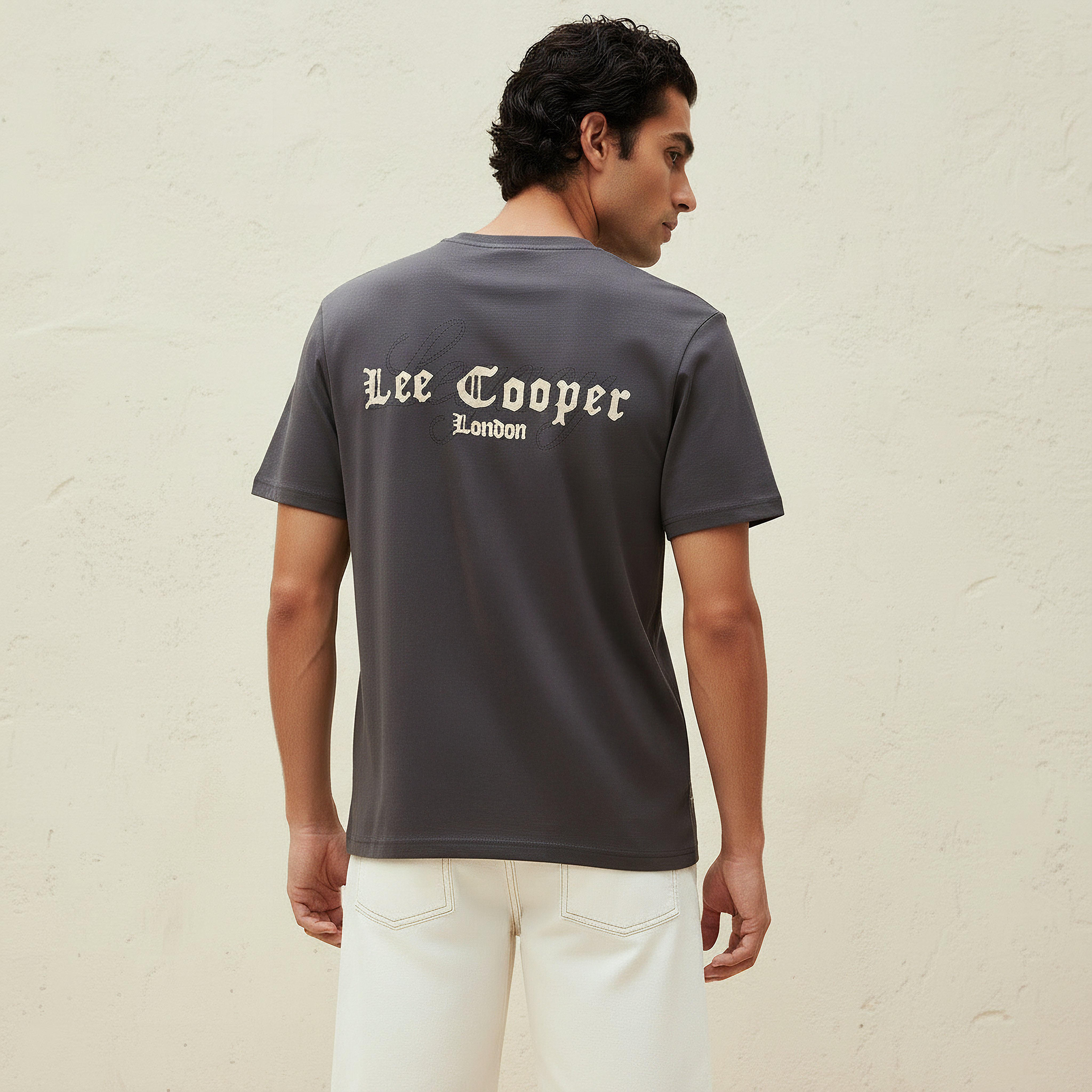 Lee Cooper Men Regular Fit Crew Neck Short Sleeve Logo Print T-shirt-men-clothing-tshirtsandpolos-tshirts-image-1