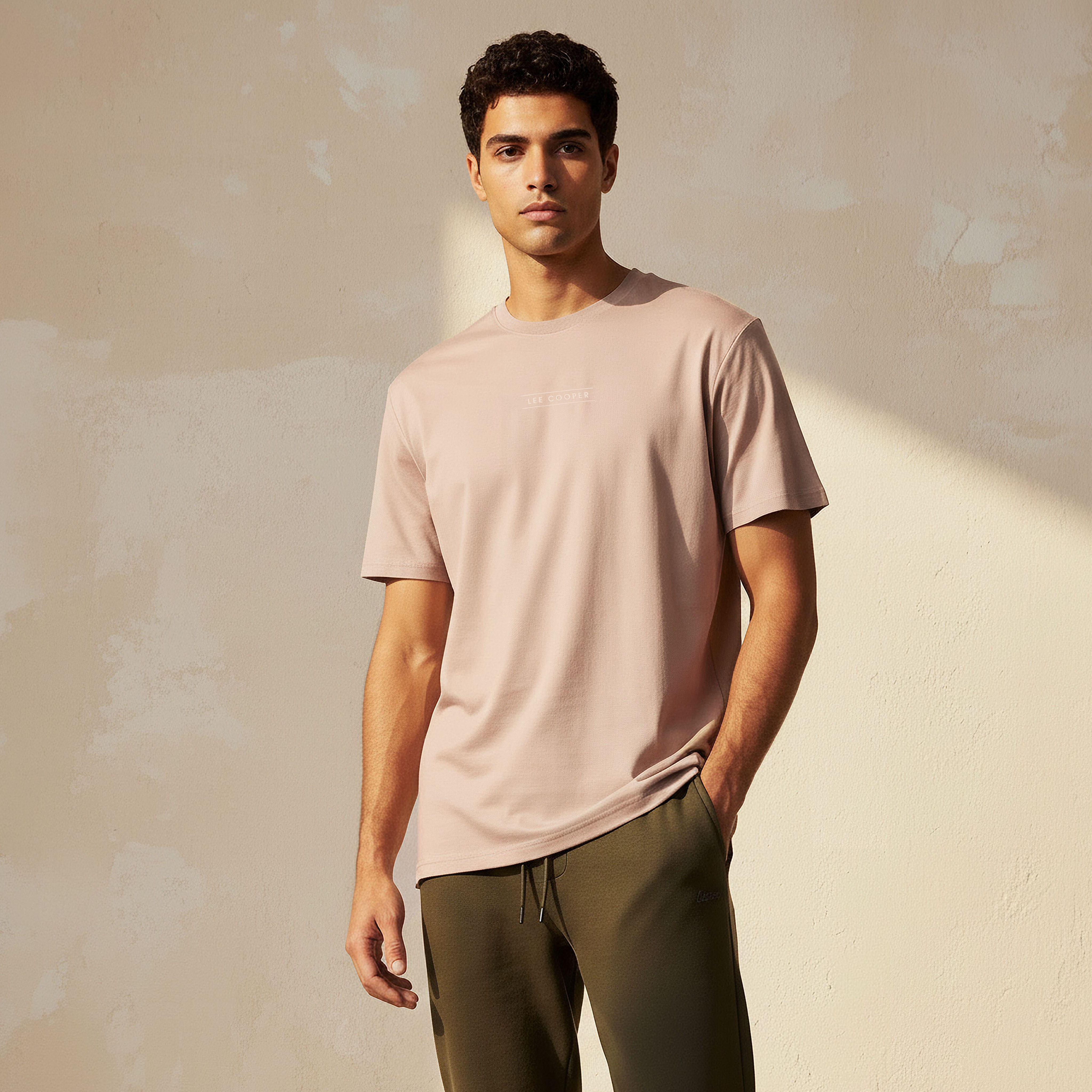 Lee Cooper Men Regular Fit Crew Neck Short Sleeve Logo Print T-shirt-men-clothing-tshirtsandpolos-tshirts-image-3