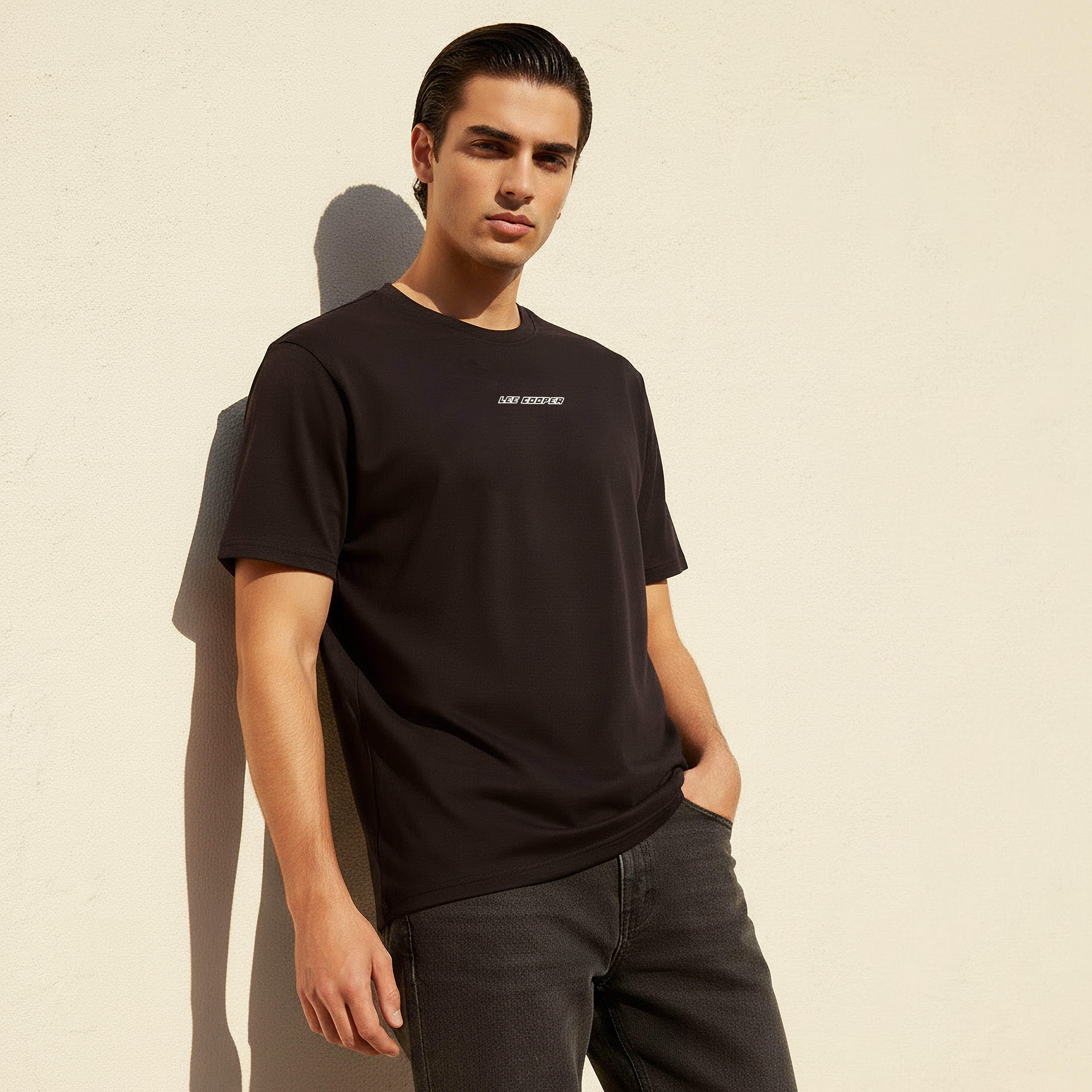 Lee Cooper Men Regular Fit Crew Neck Short Sleeve Logo Print T-shirt-men-clothing-tshirtsandpolos-tshirts-image-3