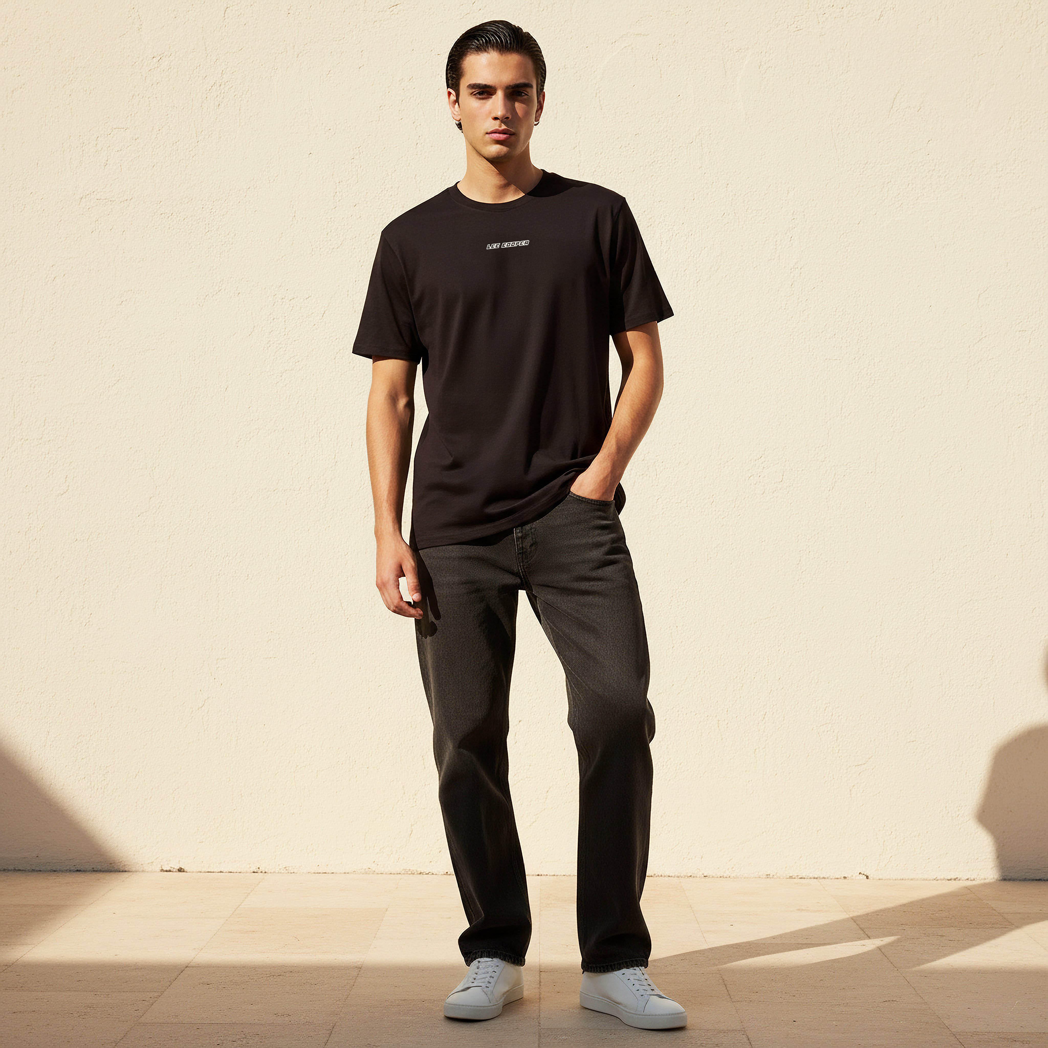 Lee Cooper Men Regular Fit Crew Neck Short Sleeve Logo Print T-shirt-men-clothing-tshirtsandpolos-tshirts-image-4