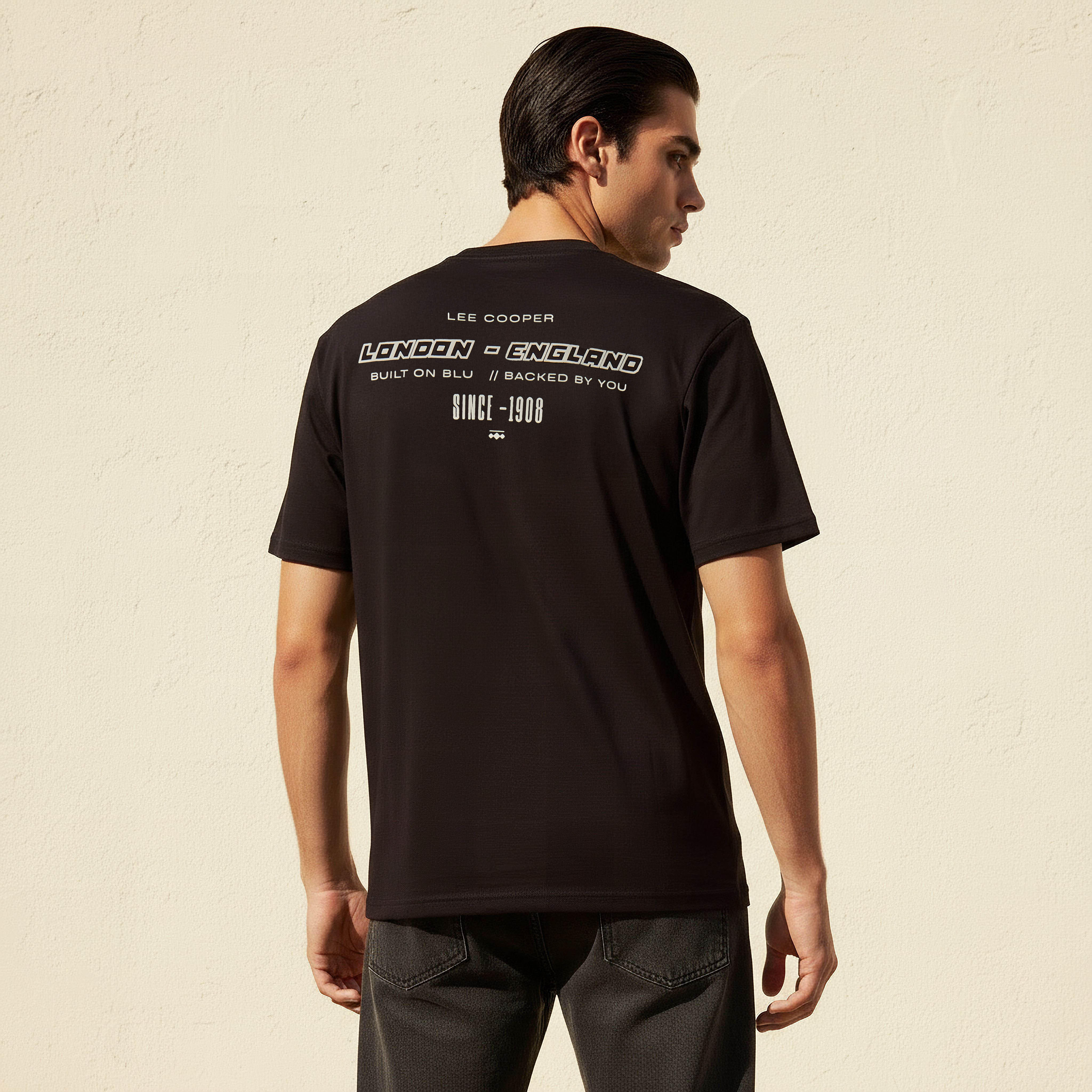 Lee Cooper Men Regular Fit Crew Neck Short Sleeve Logo Print T-shirt-men-clothing-tshirtsandpolos-tshirts-image-1