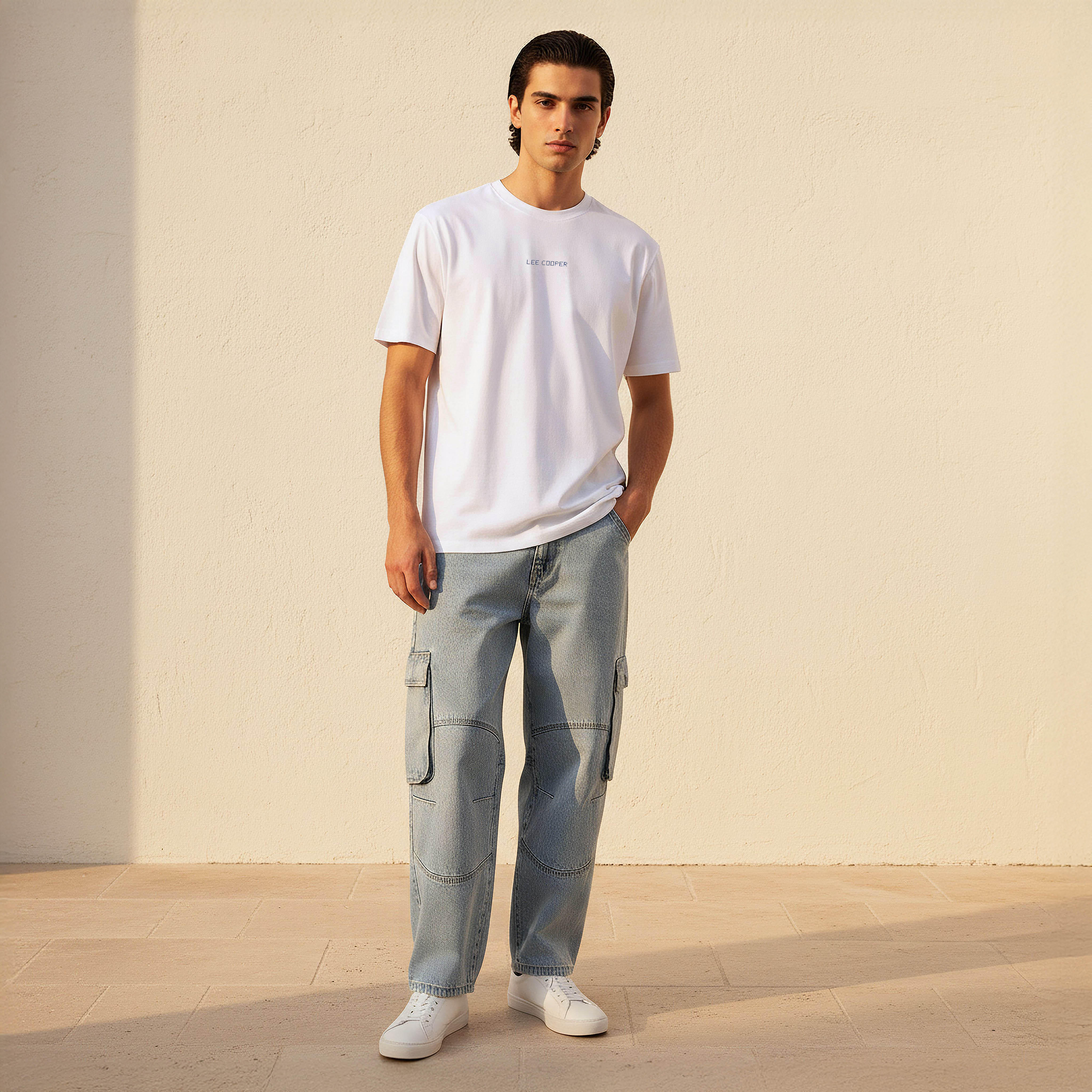 Lee Cooper Men Regular Fit Crew Neck Short Sleeve Logo Print T-shirt-men-clothing-tshirtsandpolos-tshirts-image-4