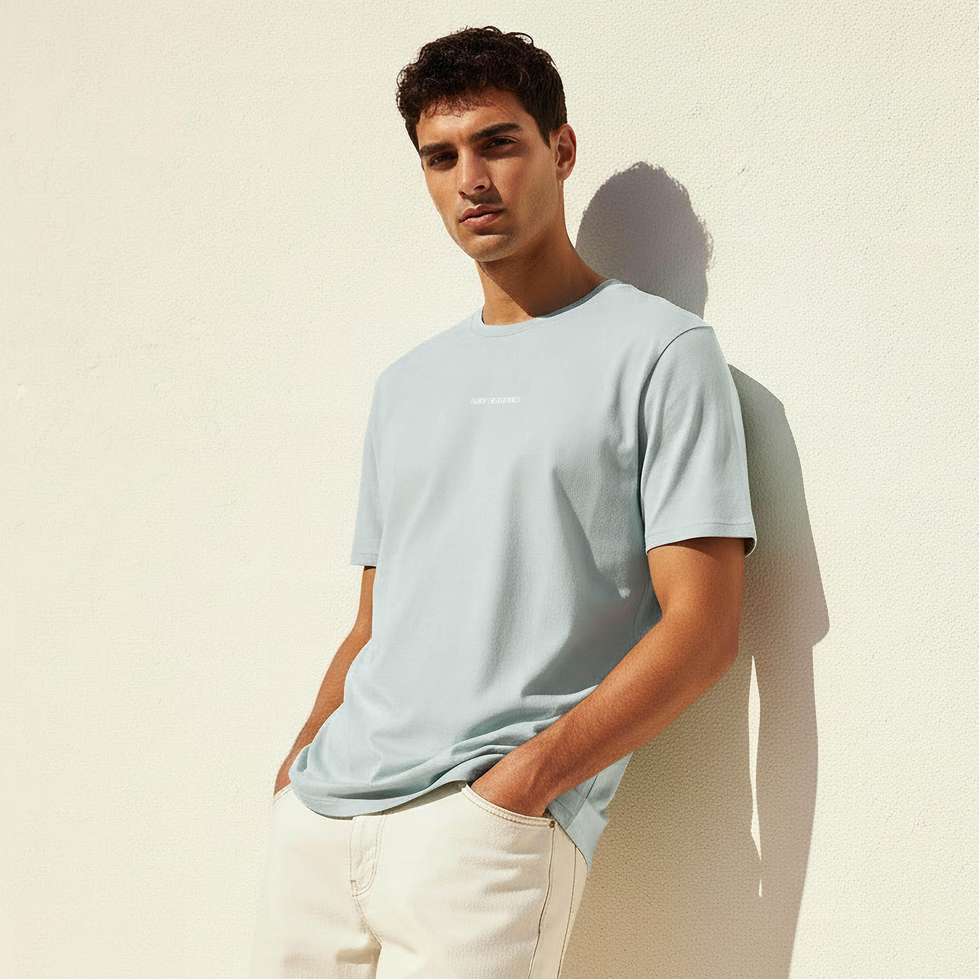 Lee Cooper Men Regular Fit Crew Neck Short Sleeve Logo Print T-shirt-men-clothing-tshirtsandpolos-tshirts-image-3