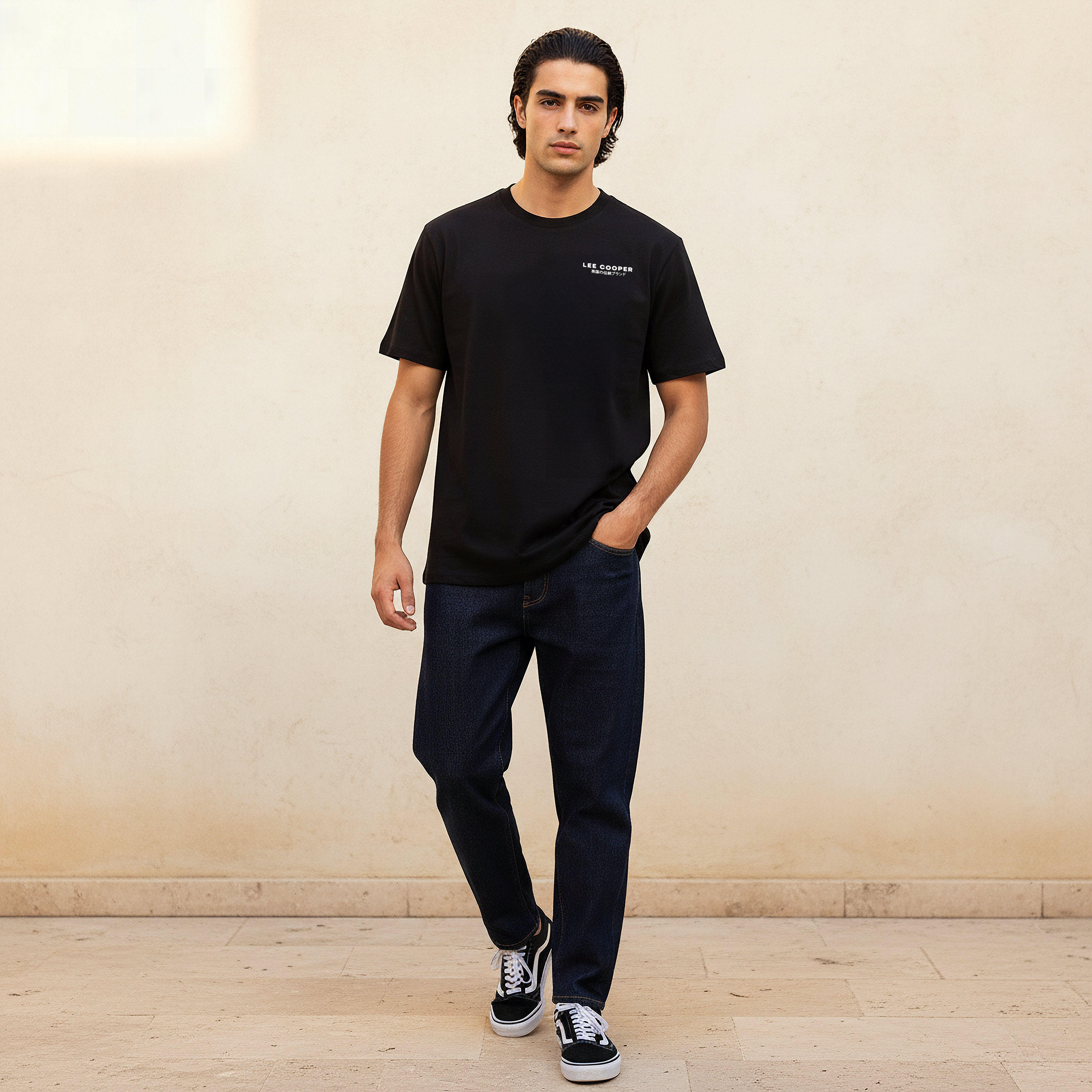 Lee Cooper Men Regular Fit Crew Neck Short Sleeve Logo Print T-shirt-men-clothing-tshirtsandpolos-tshirts-image-4