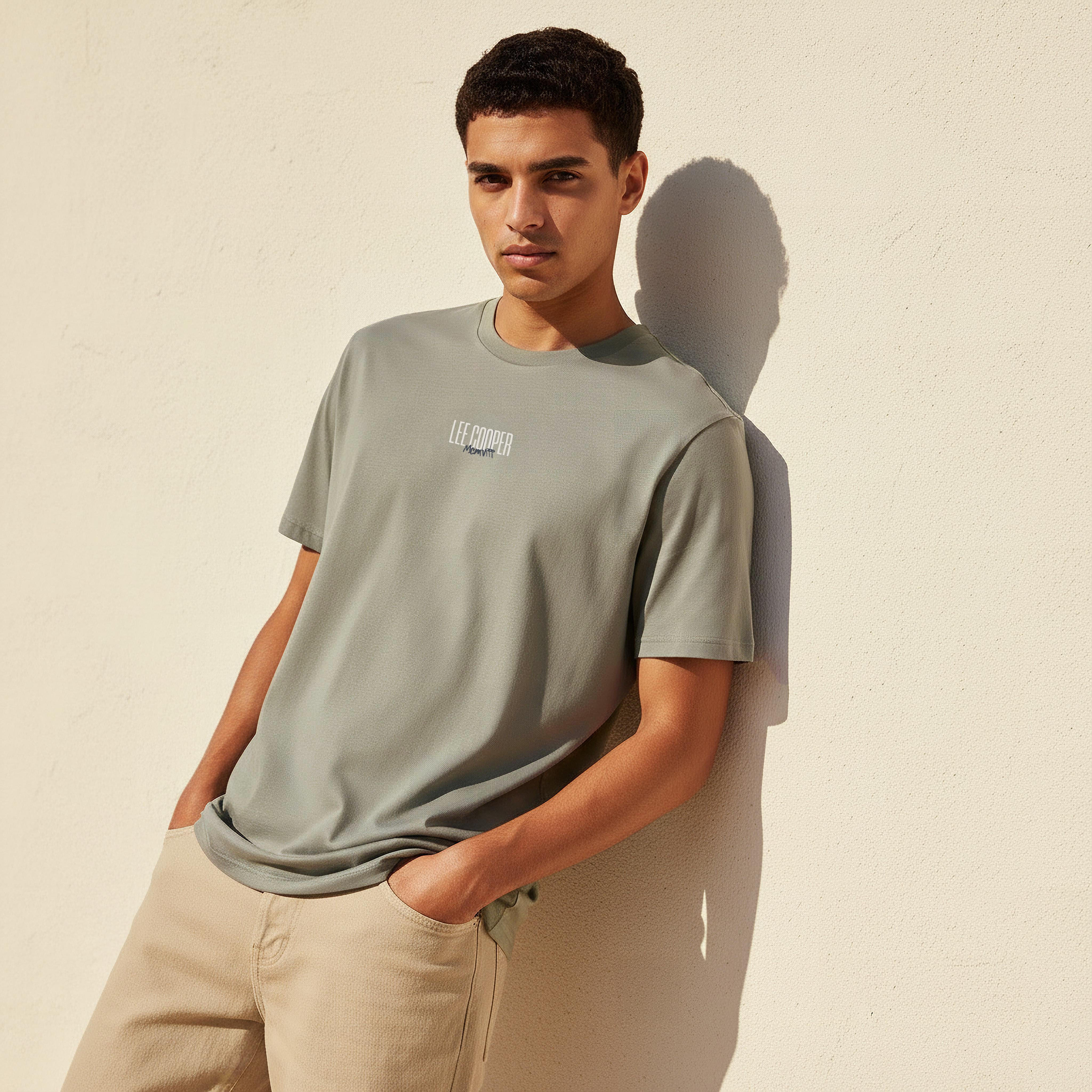 Lee Cooper Men Regular Fit Crew Neck Short Sleeve Logo Print T-shirt-men-clothing-tshirtsandpolos-tshirts-image-3