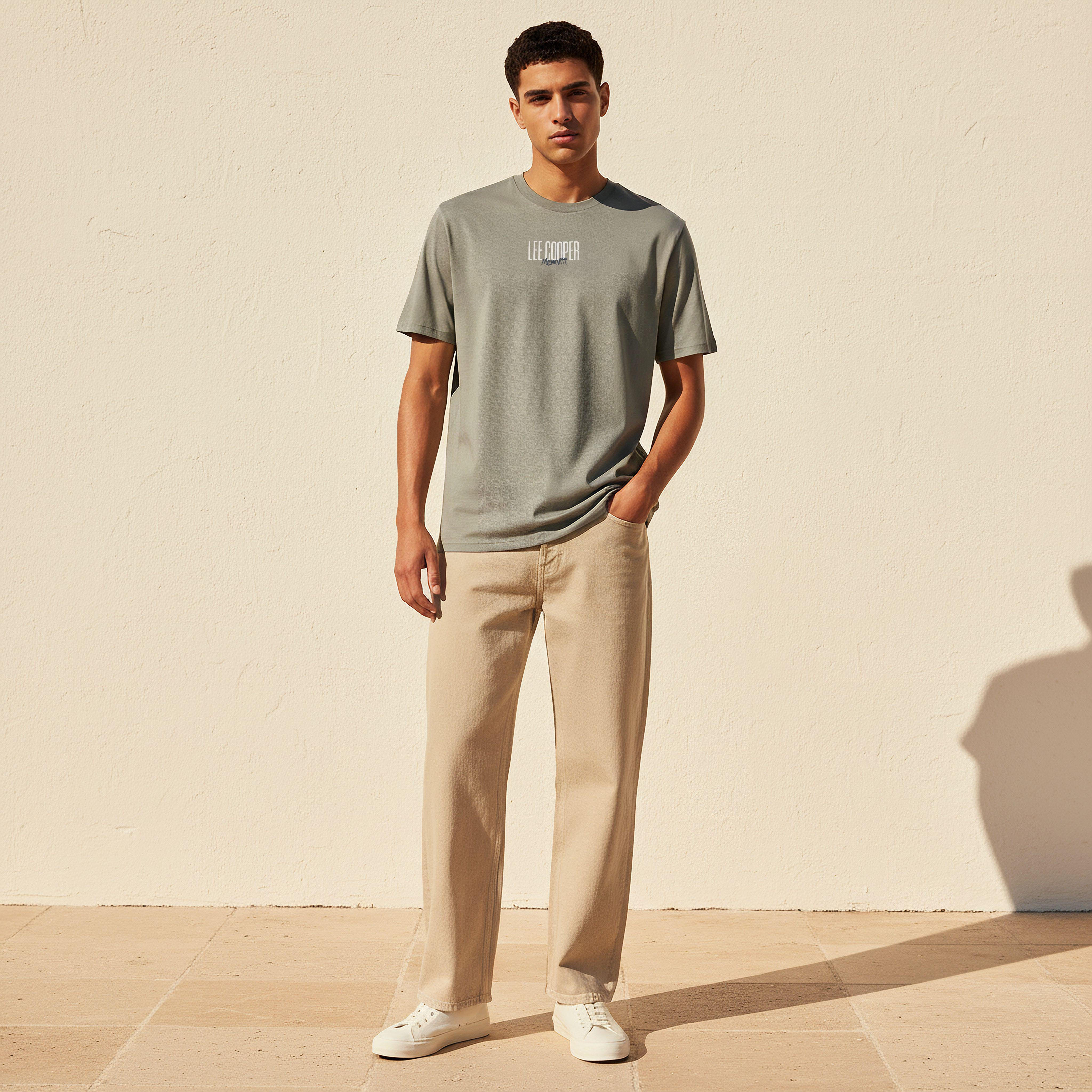 Lee Cooper Men Regular Fit Crew Neck Short Sleeve Logo Print T-shirt-men-clothing-tshirtsandpolos-tshirts-image-4