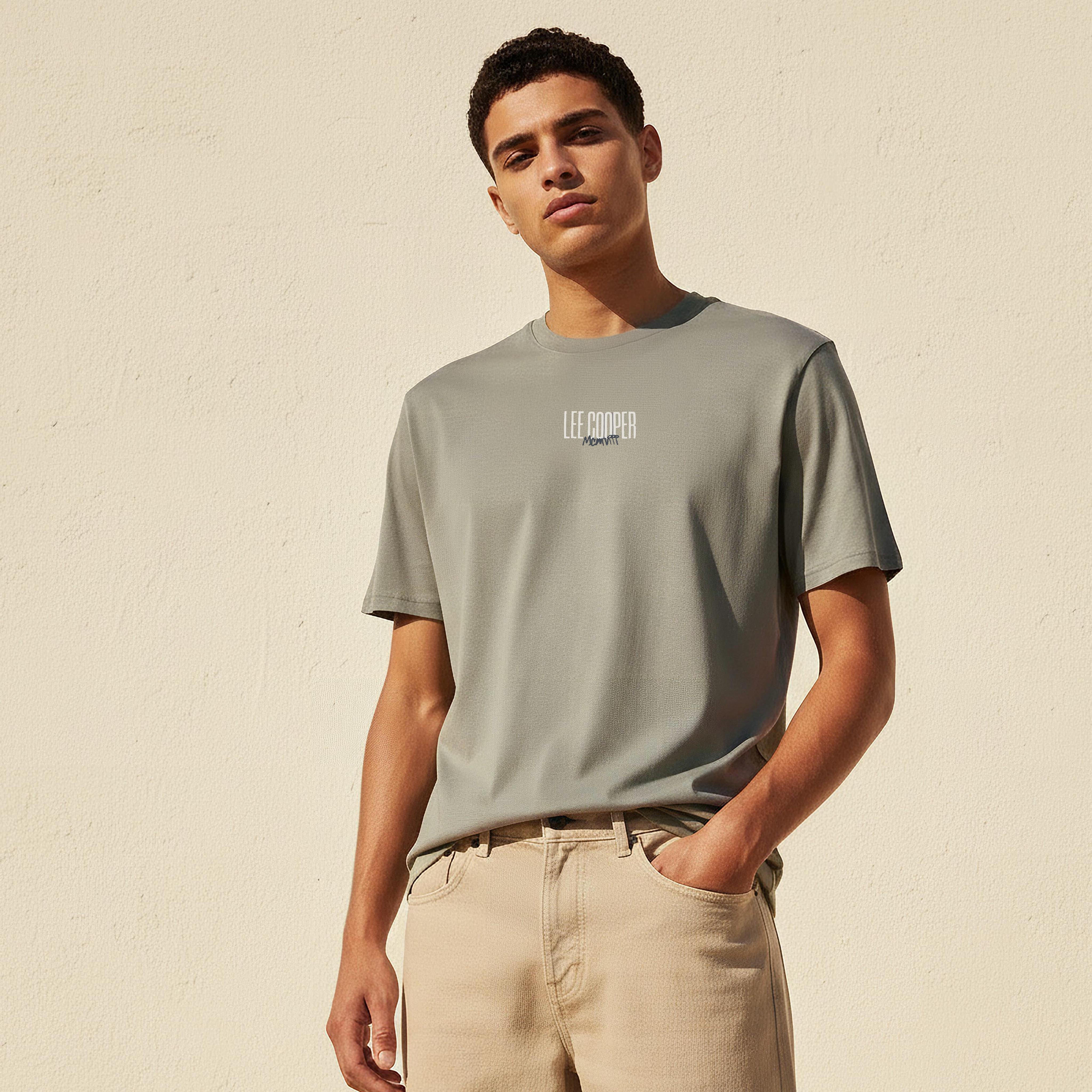 Lee Cooper Men Regular Fit Crew Neck Short Sleeve Logo Print T-shirt-men-clothing-tshirtsandpolos-tshirts-image-5