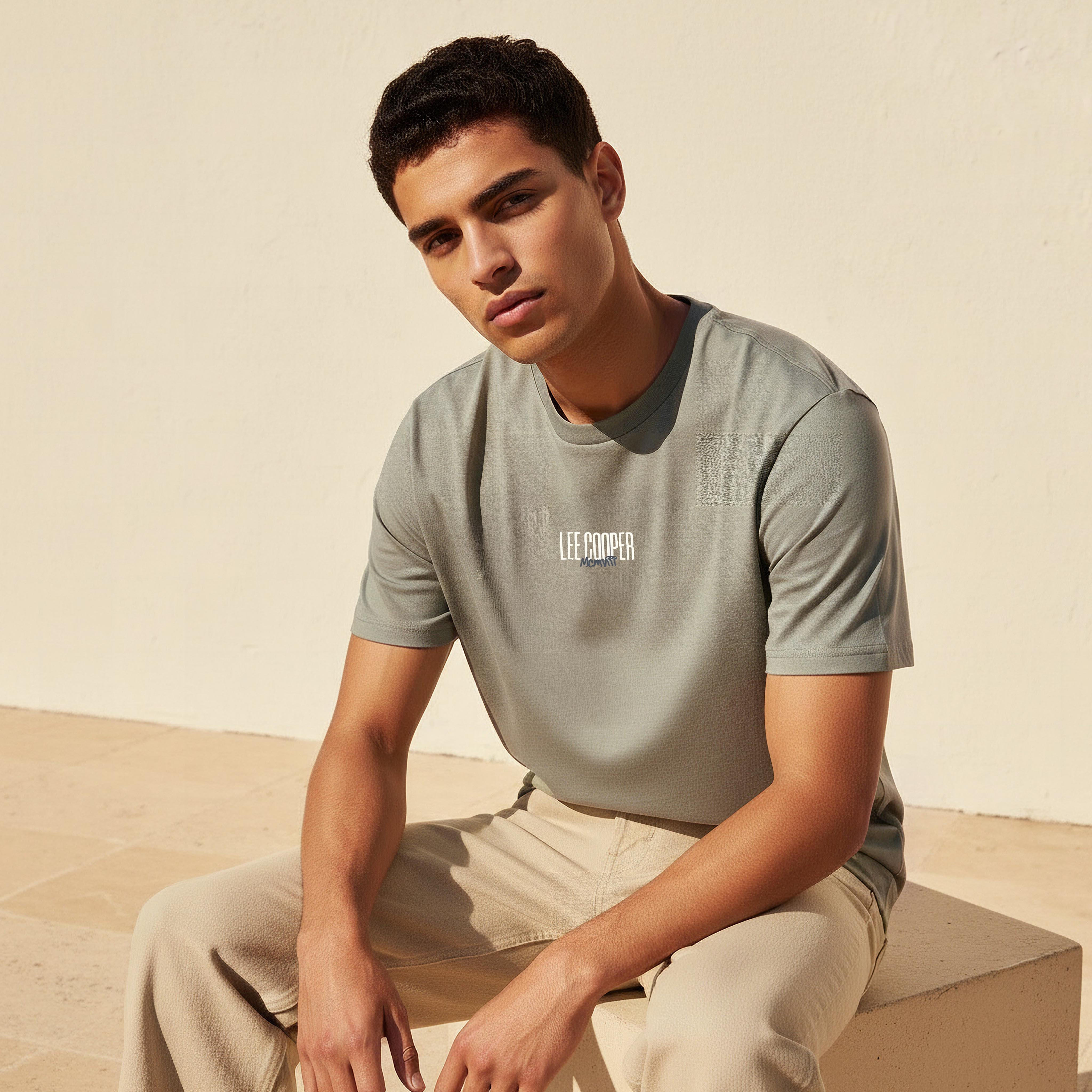 Lee Cooper Men Regular Fit Crew Neck Short Sleeve Logo Print T-shirt-men-clothing-tshirtsandpolos-tshirts-image-6