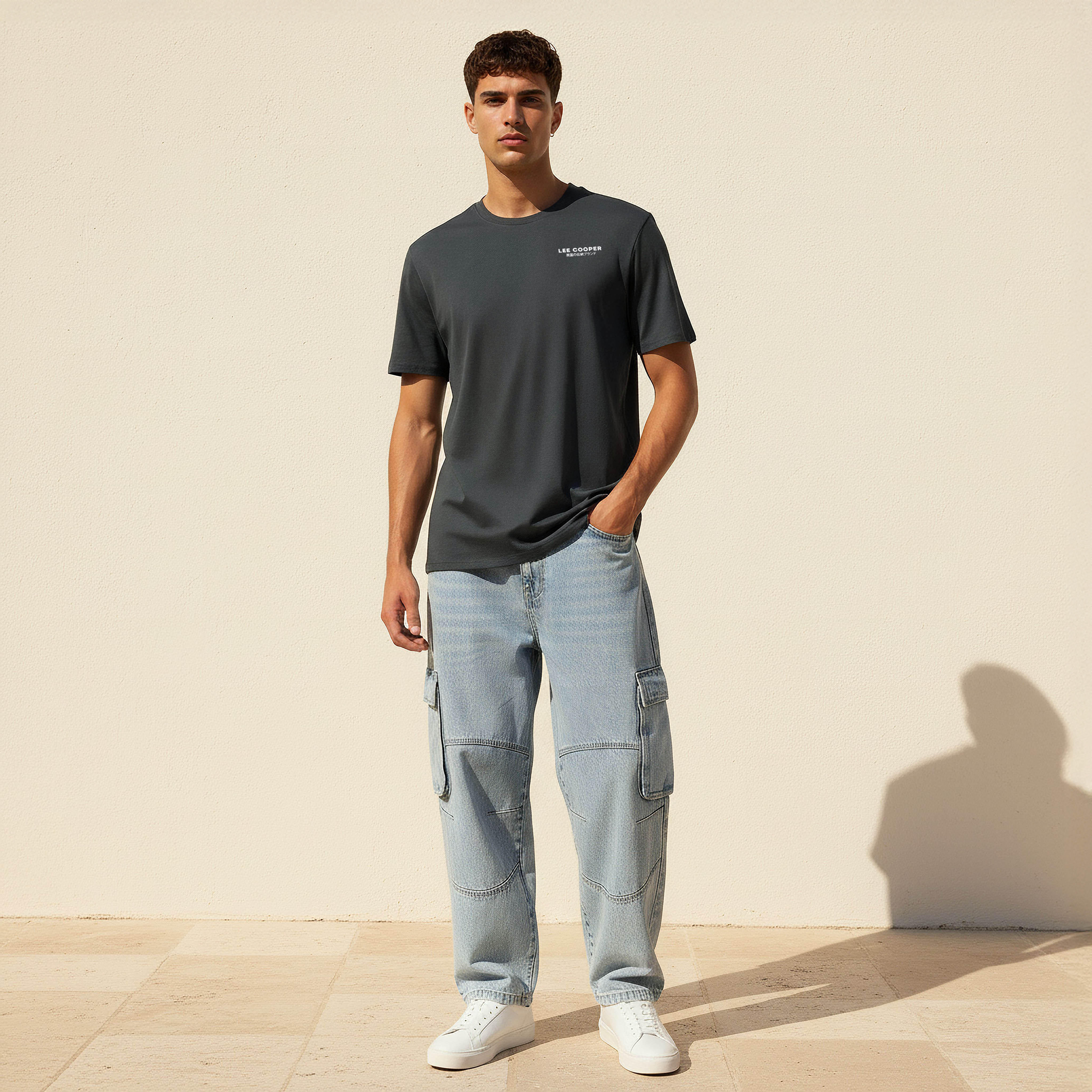 Lee Cooper Men Regular Fit Crew Neck Short Sleeve Logo Print T-shirt-men-clothing-tshirtsandpolos-tshirts-image-4