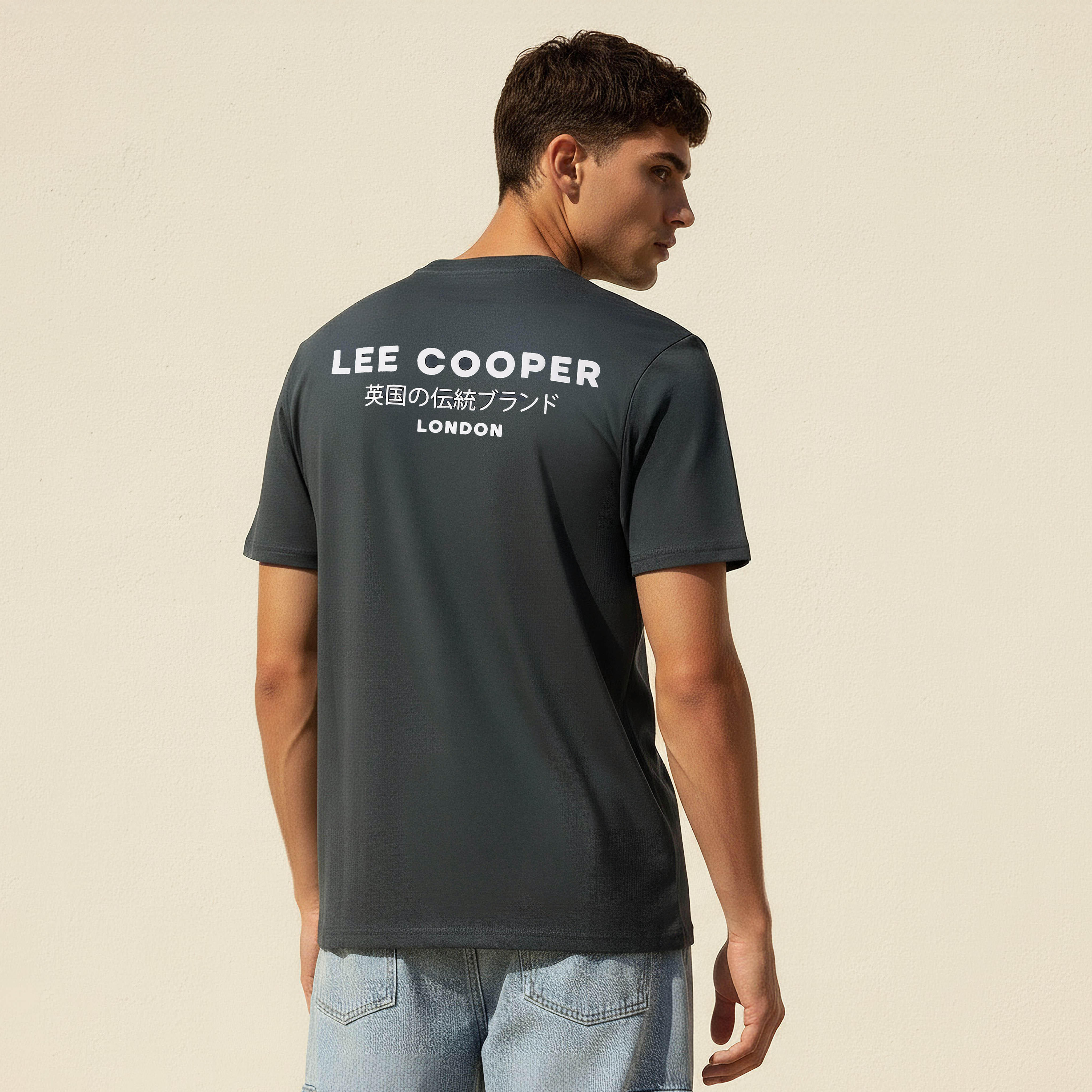 Lee Cooper Men Regular Fit Crew Neck Short Sleeve Logo Print T-shirt-men-clothing-tshirtsandpolos-tshirts-image-1