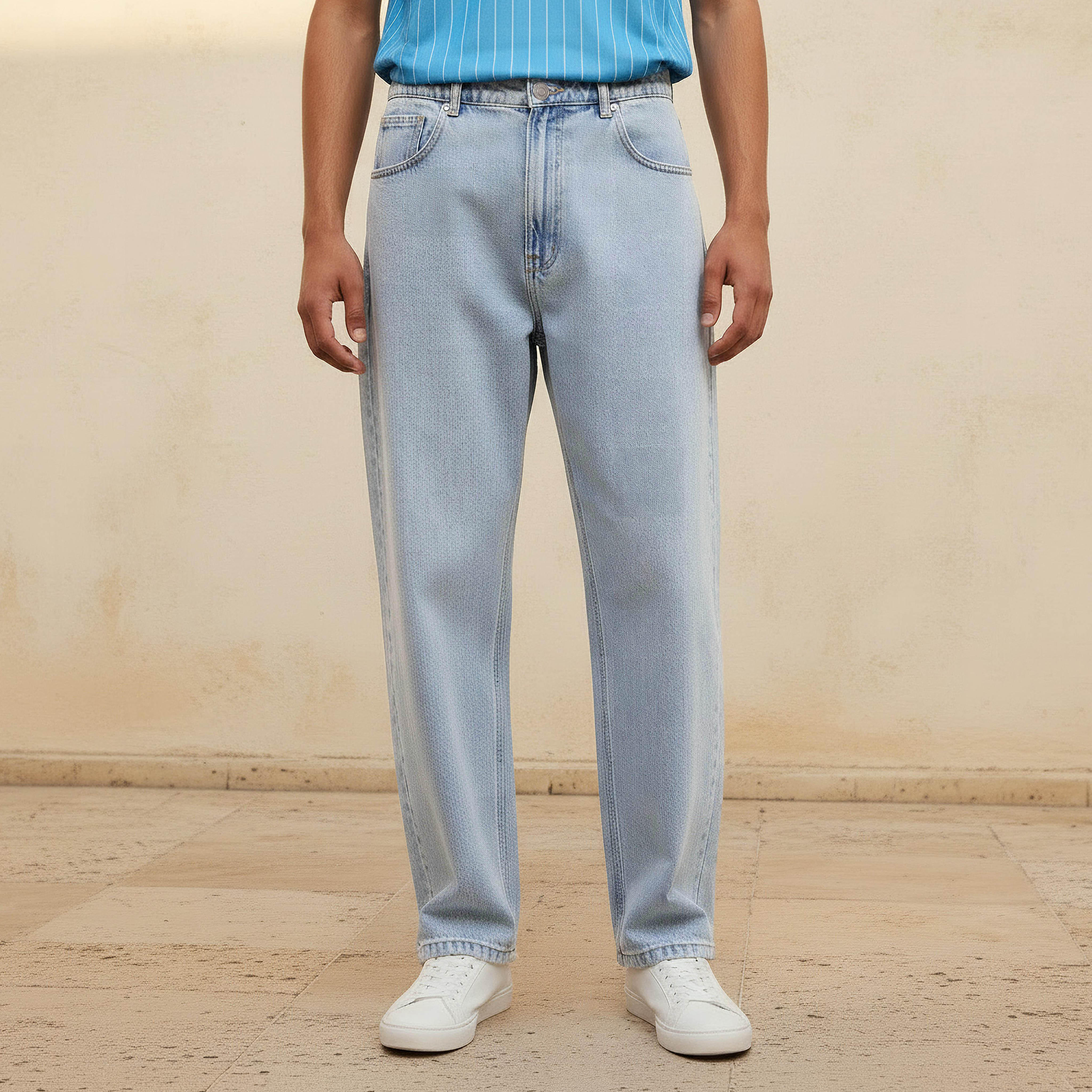 Lee Cooper Men Baggy Fit Pocket Jeans-men-clothing-bottoms-jeans-image-1