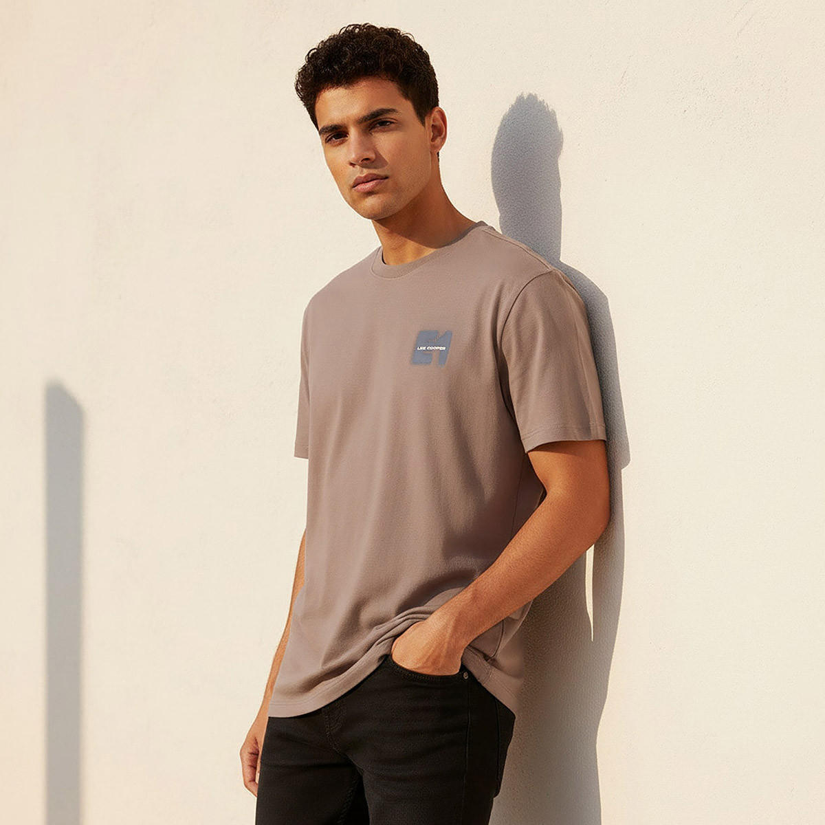 Lee Cooper Men Regular Fit Crew Neck Short Sleeve Logo Print T-shirt-men-clothing-tshirtsandpolos-tshirts-image-1