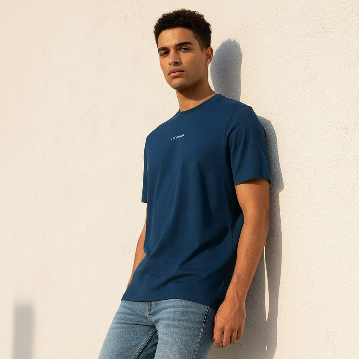 Lee Cooper Men Regular Fit Crew Neck Short Sleeve Logo Print T-shirt-men-clothing-tshirtsandpolos-tshirts-image-1