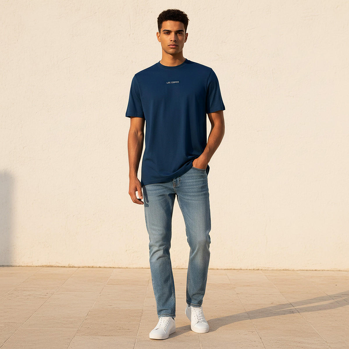 Lee Cooper Men Regular Fit Crew Neck Short Sleeve Logo Print T-shirt-men-clothing-tshirtsandpolos-tshirts-image-3