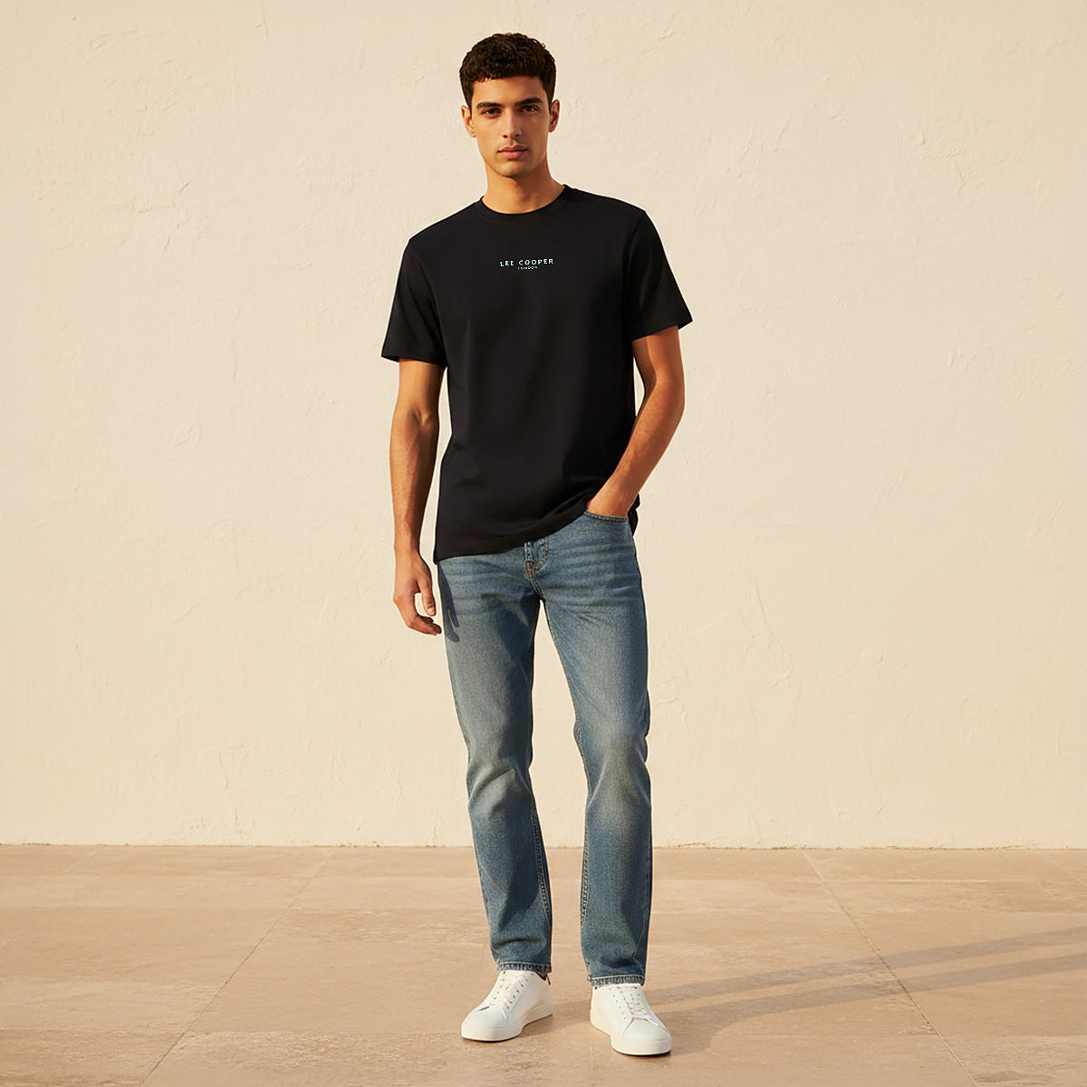 Lee Cooper Men Regular Fit Crew Neck Short Sleeve Logo Print T-shirt-men-clothing-tshirtsandpolos-tshirts-image-3
