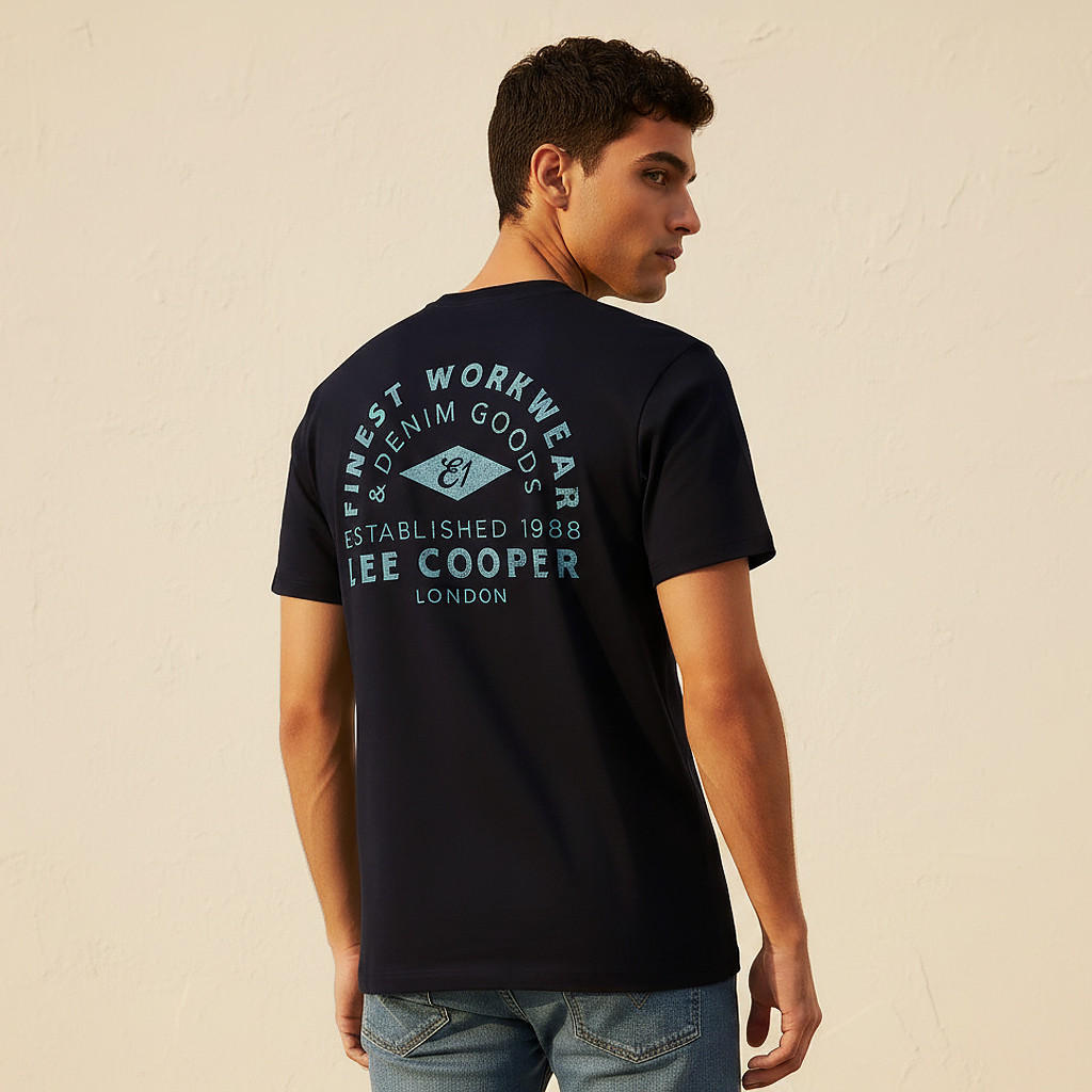 Lee Cooper Men Regular Fit Crew Neck Short Sleeve Logo Print T-shirt-men-clothing-tshirtsandpolos-tshirts-image-4