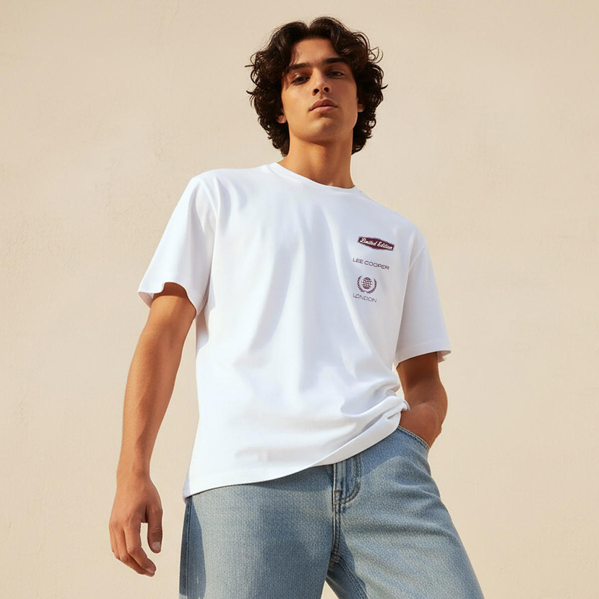 Lee Cooper Men Regular Fit Crew Neck Short Sleeve Logo Print T-shirt-men-clothing-tshirtsandpolos-tshirts-image-1