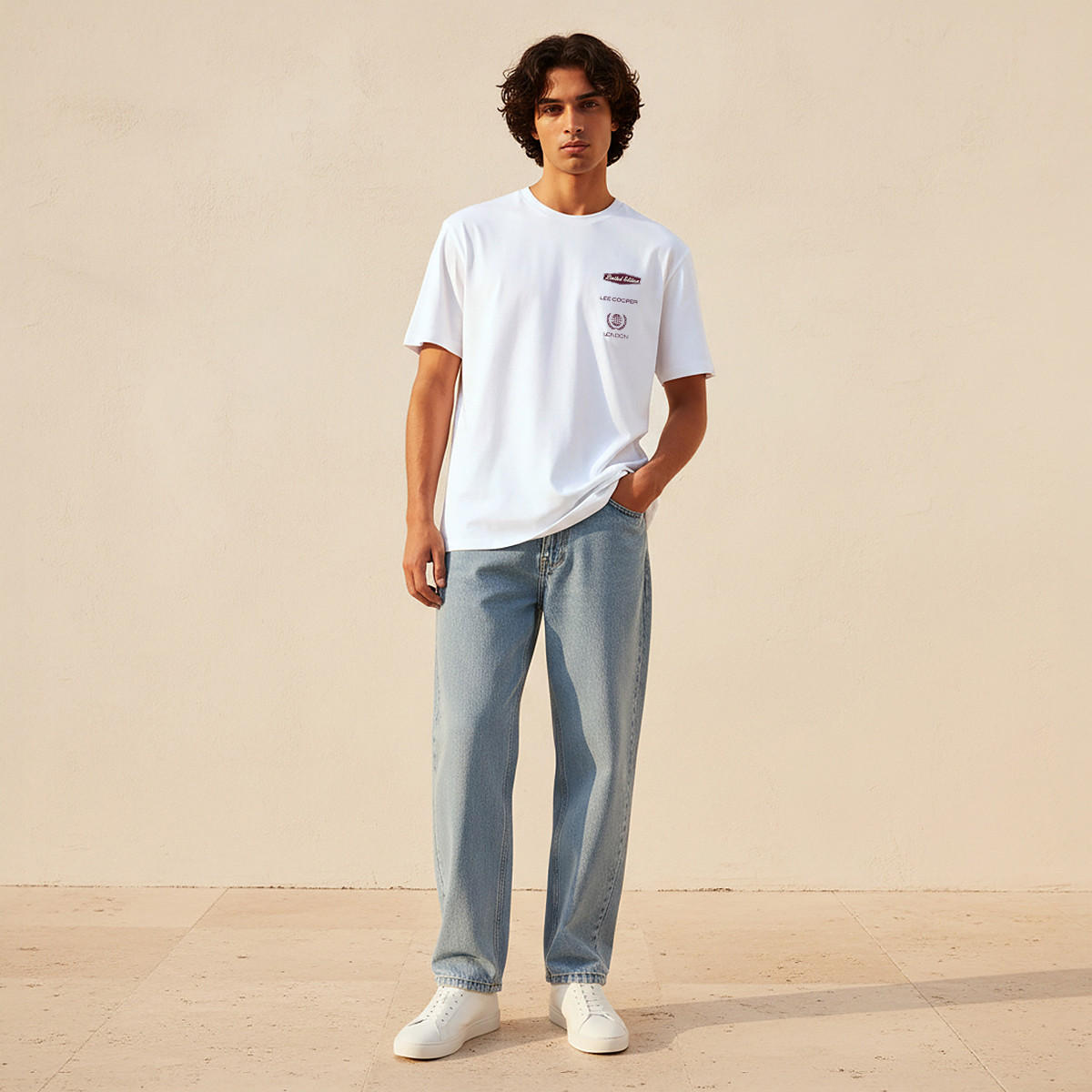 Lee Cooper Men Regular Fit Crew Neck Short Sleeve Logo Print T-shirt-men-clothing-tshirtsandpolos-tshirts-image-3