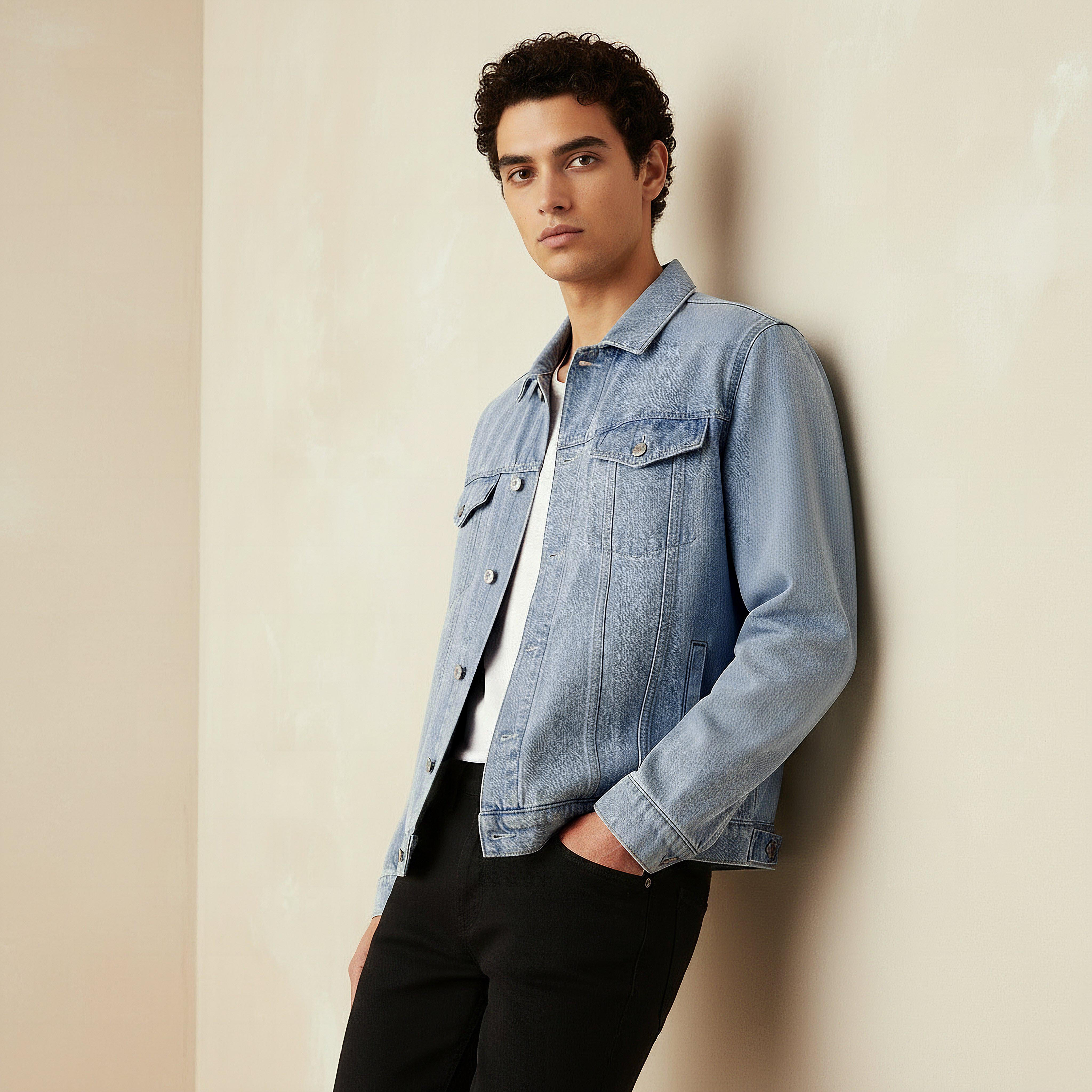 Lee Cooper Men Flap Pocket Trucker Jacket-men-clothing-jacketsandblazers-jackets-image-1