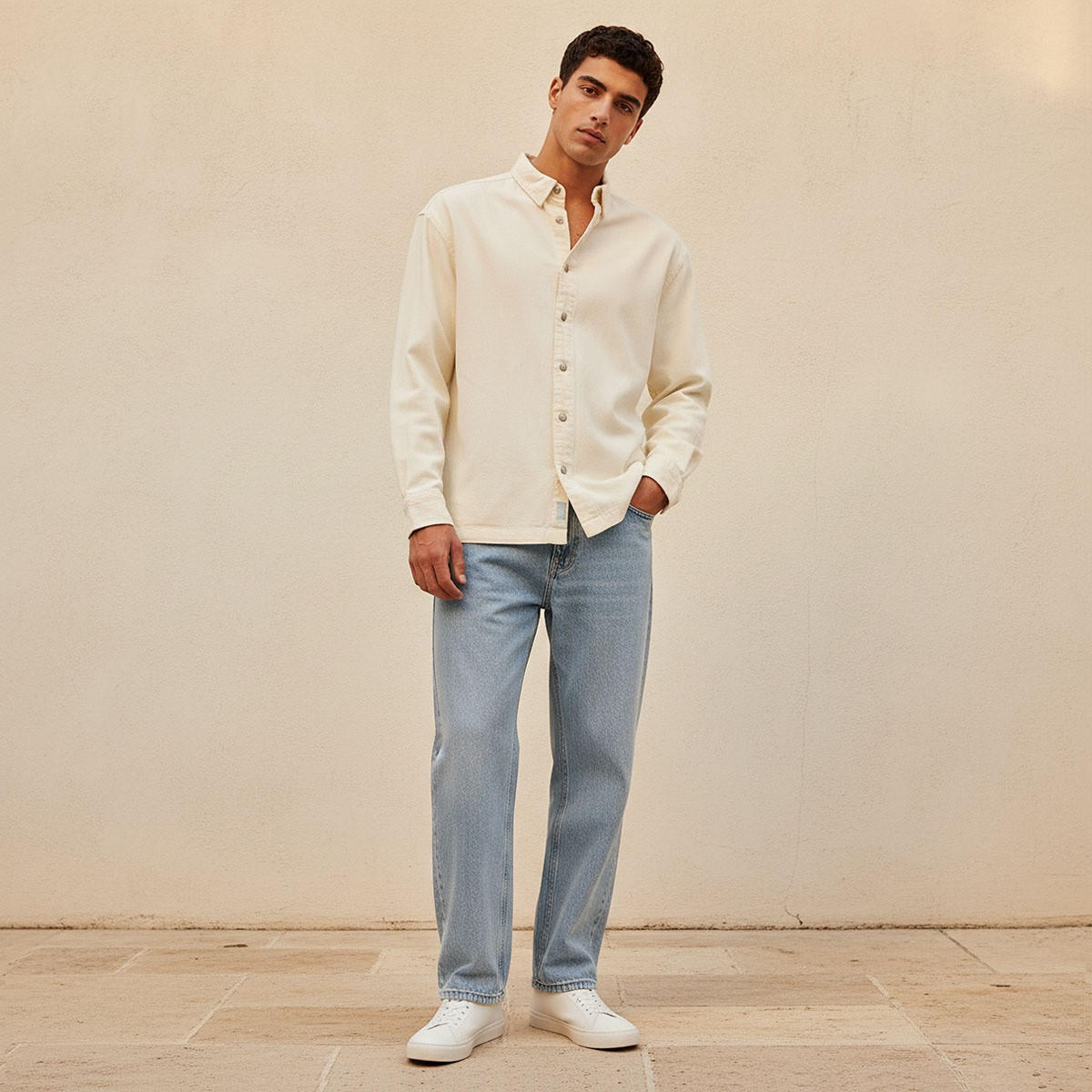 قميص بقصة وياقة عادية وأكمام طويلة من لي كوبر-men-clothing-shirts-image-3