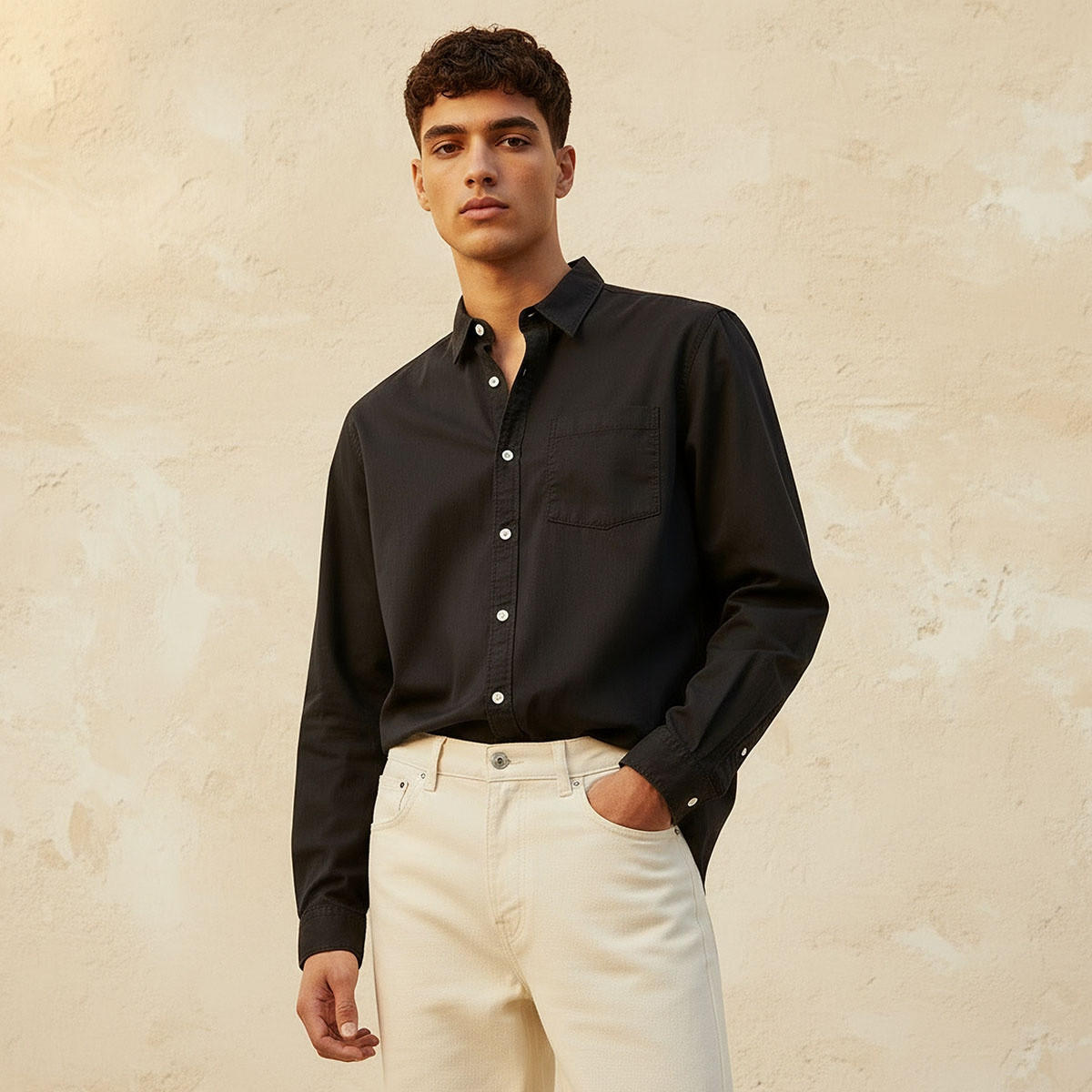 Lee Cooper Regular Fit Collared Long Sleeves Shirt-men-clothing-shirts-image-1