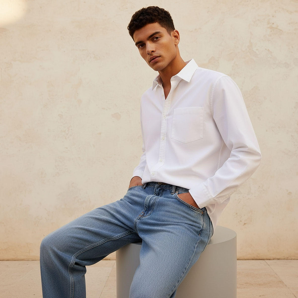 Lee Cooper Regular Fit Collared Long Sleeves Shirt-men-clothing-shirts-image-5