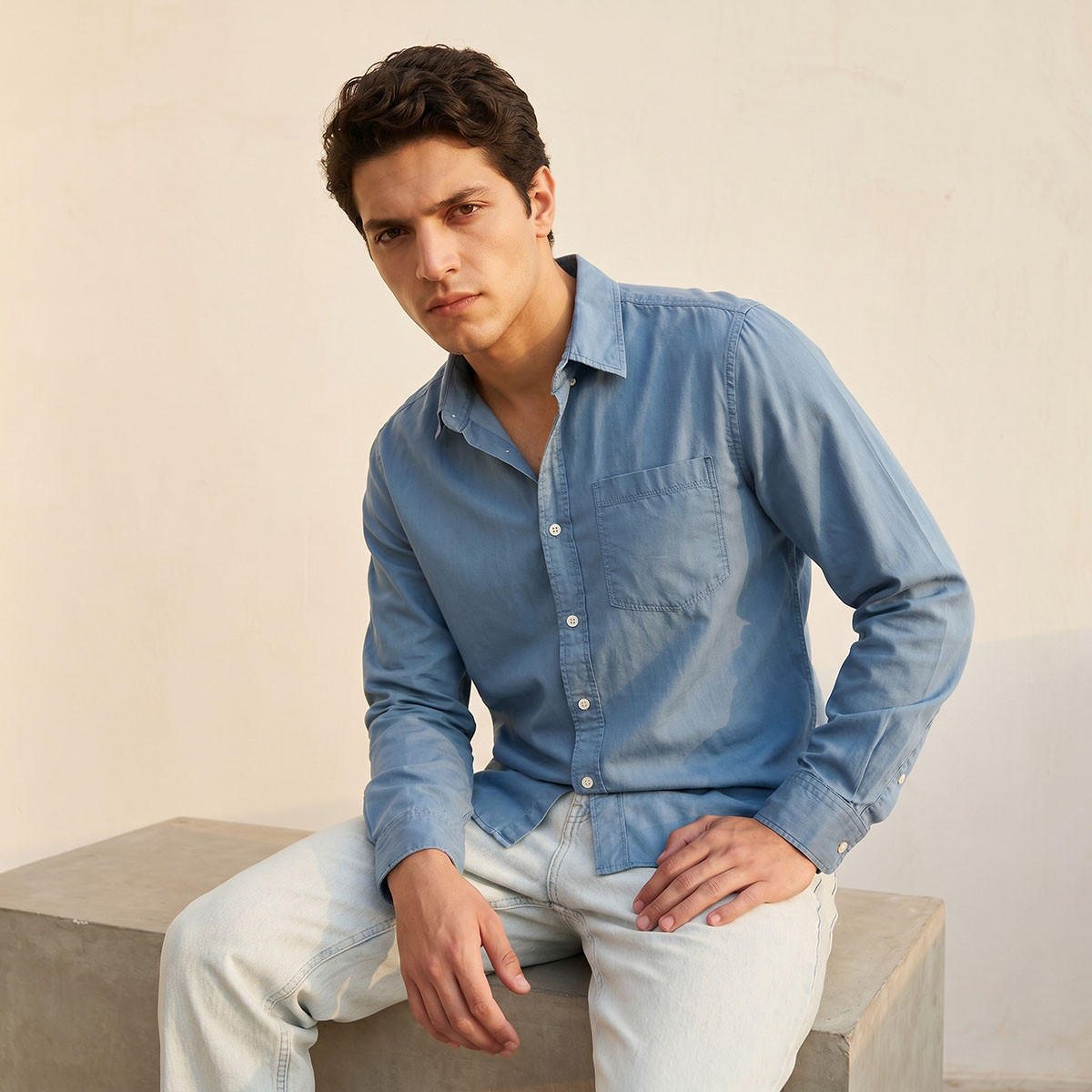 Lee Cooper Regular Fit Collared Long Sleeves Shirt-men-clothing-shirts-image-6
