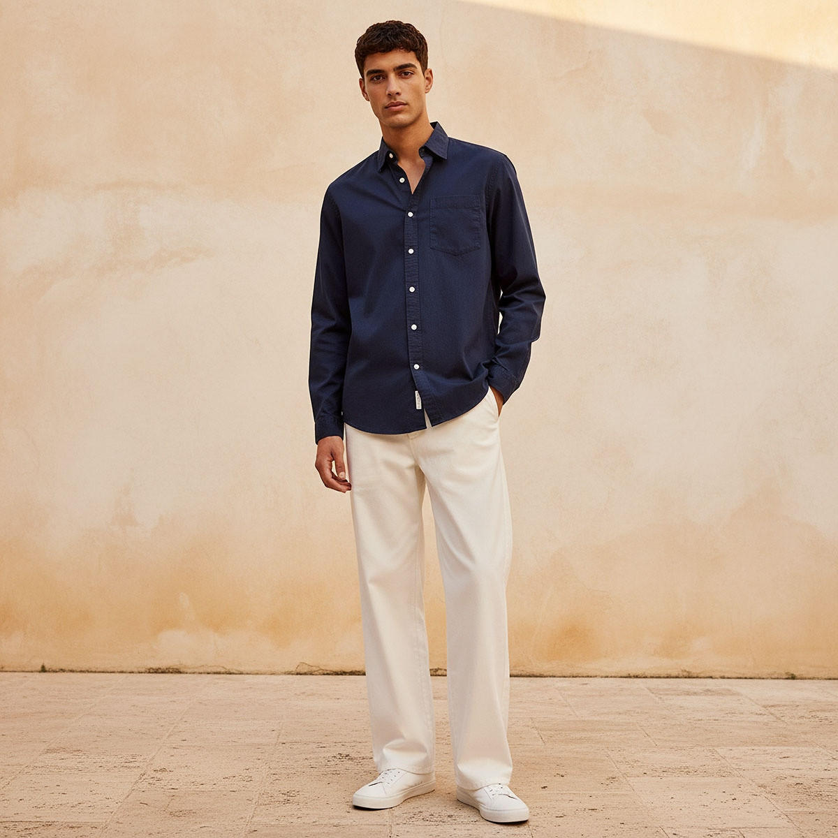 Lee Cooper Regular Fit Collared Long Sleeves Shirt-men-clothing-shirts-image-3