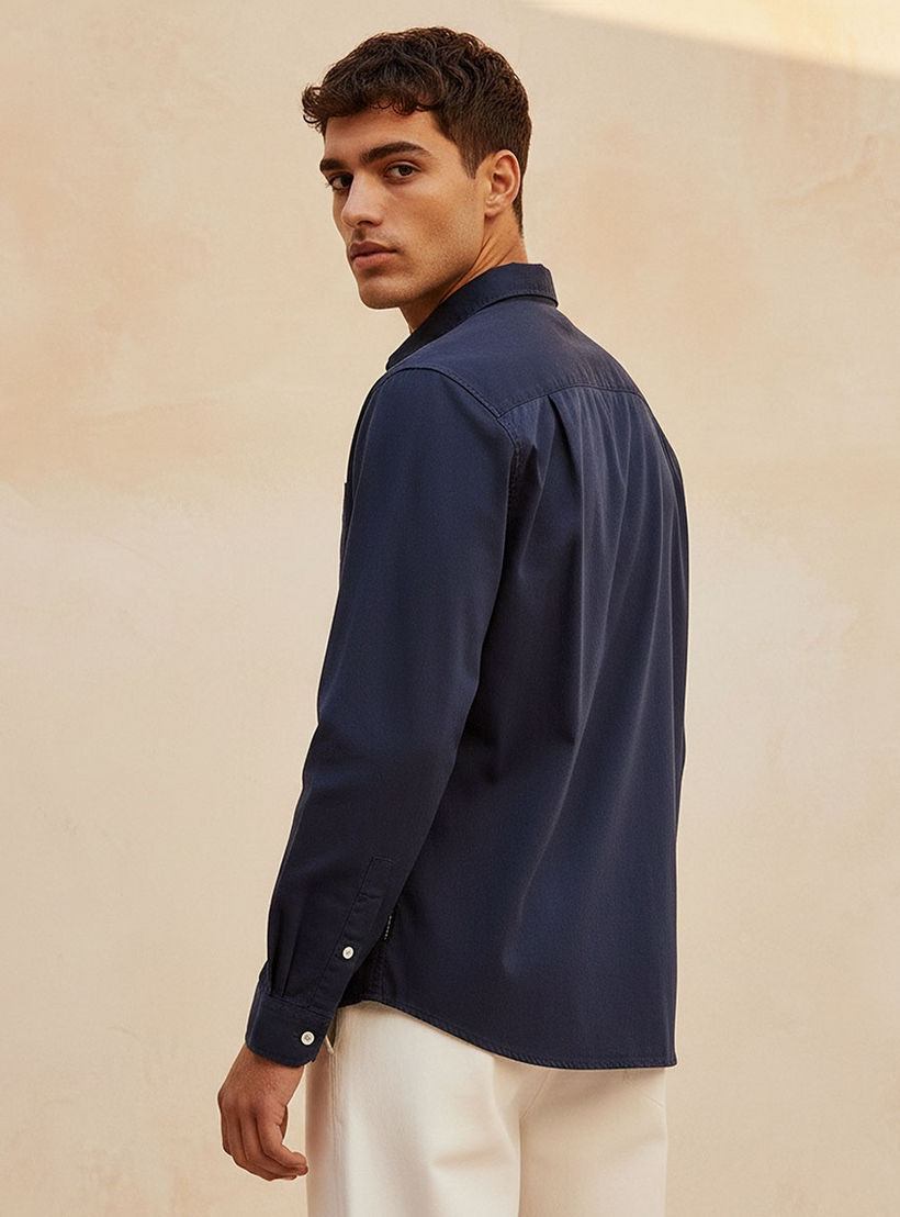 Lee Cooper Regular Fit Collared Long Sleeves Shirt-men-clothing-shirts-image-4