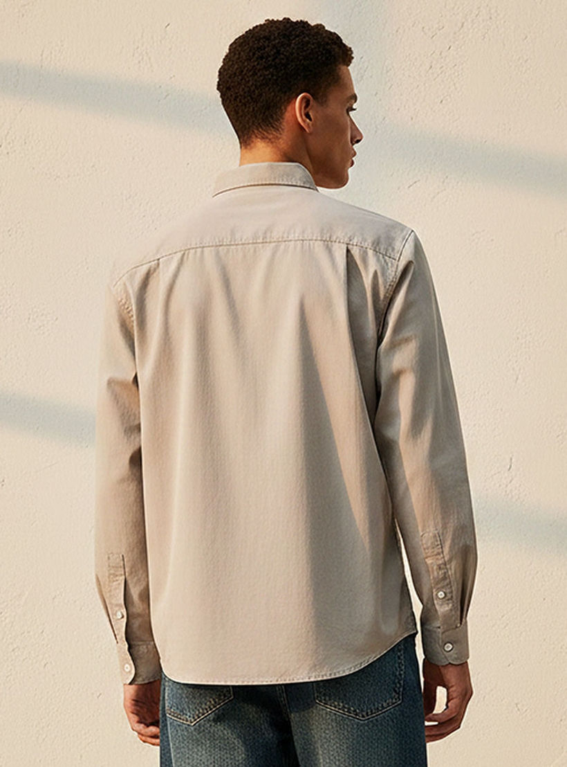 Lee Cooper Regular Fit Collared Long Sleeves Shirt-men-clothing-shirts-image-4