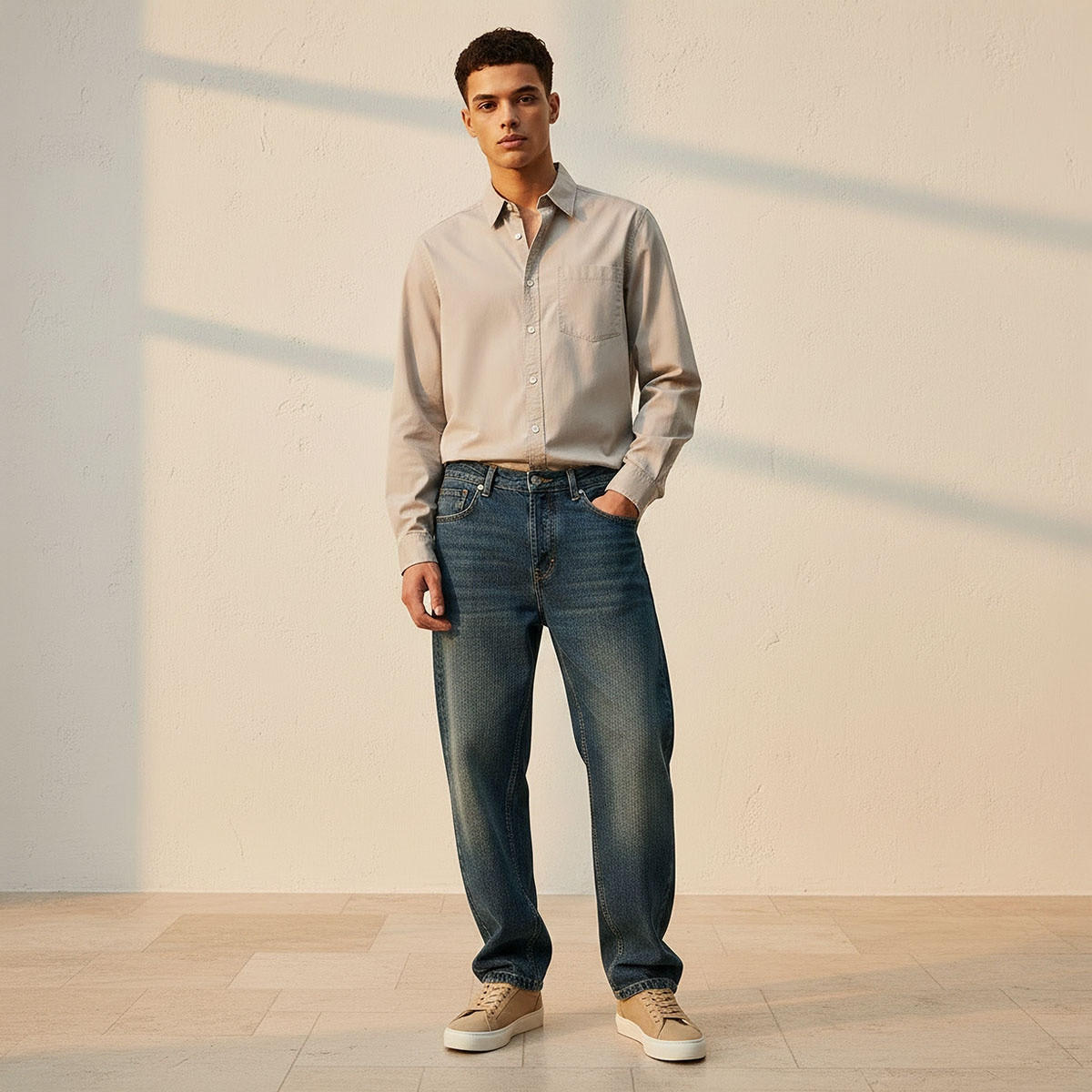 Lee Cooper Regular Fit Collared Long Sleeves Shirt-men-clothing-shirts-image-5