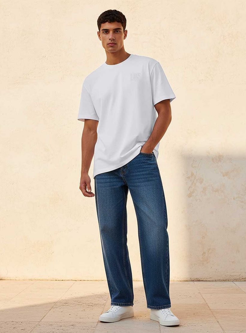 Lee Cooper Regular Fit Crew Neck Short Sleeves Embroidered T-shirt-men-clothing-tshirtsandpolos-tshirts-image-3