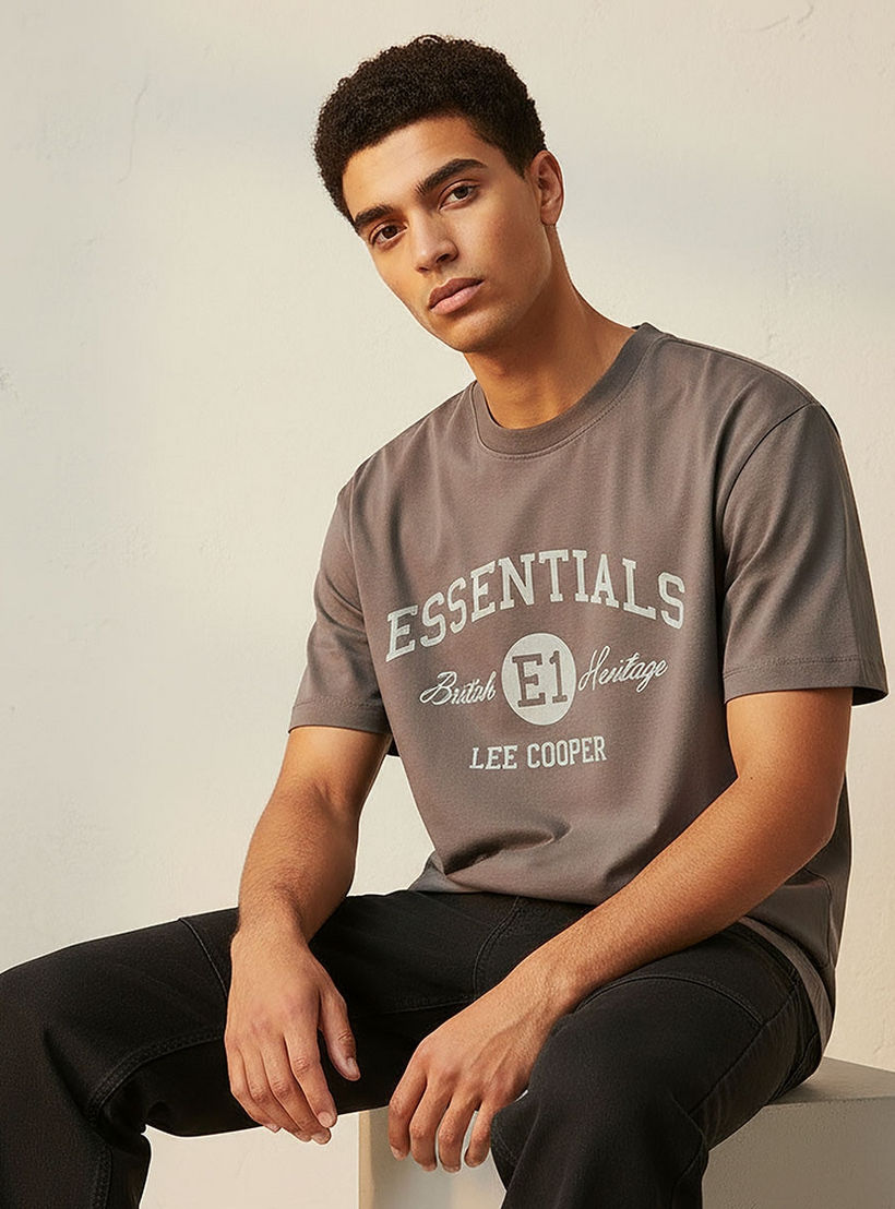 Lee Cooper Regular Fit Crew Neck Short Sleeves Logo Print T-shirt-men-clothing-tshirtsandpolos-tshirts-image-5