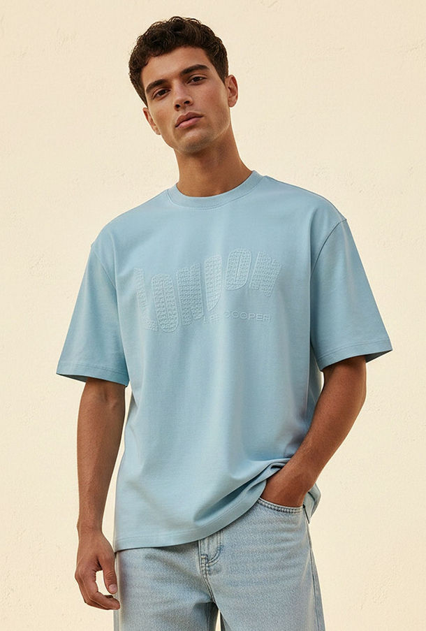 Lee Cooper Regular Fit Crew Neck Embroidered T-shirt-men-clothing-tshirtsandpolos-image-1