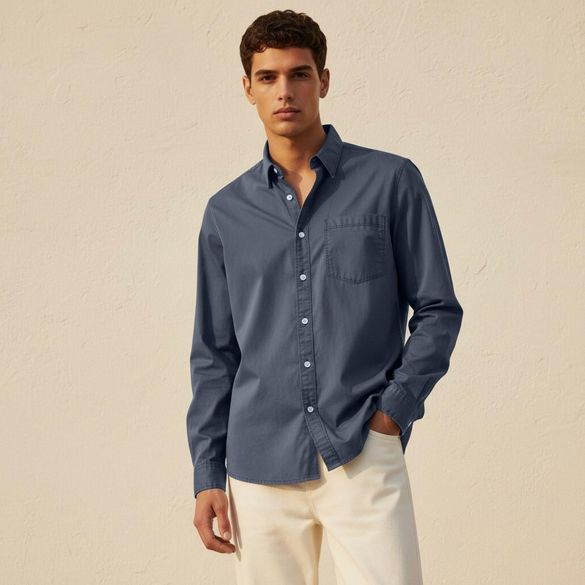 Lee Cooper Men Regular Fit Collared Long Sleeve Shirt-men-clothing-shirts-image-6