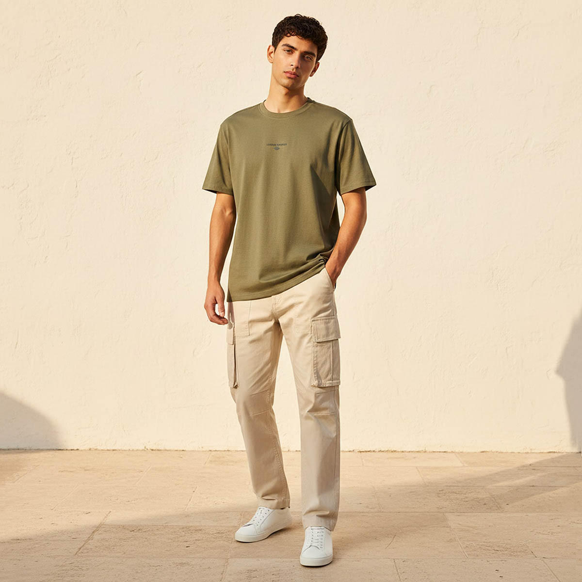 Lee Cooper Men Regular Fit Crew Neck Short Sleeve Logo Print T-shirt-men-clothing-tshirtsandpolos-tshirts-image-3