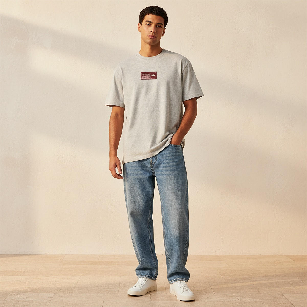 Lee Cooper Regular Fit Crew Neck Short Sleeves Logo Badge T-shirt-men-clothing-tshirtsandpolos-tshirts-image-3