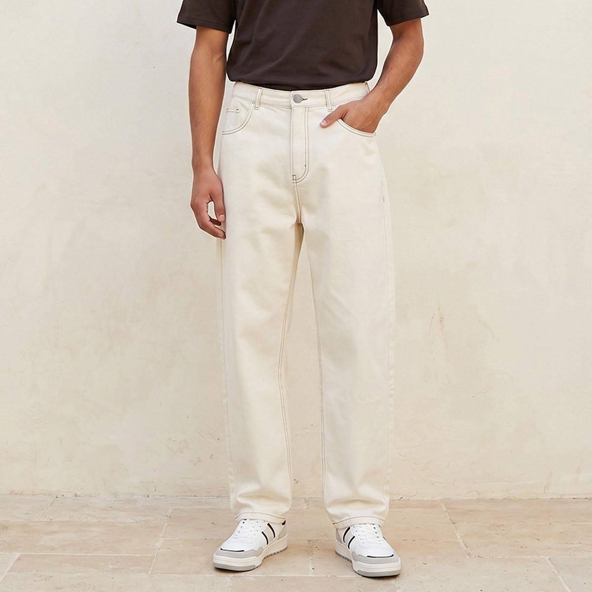 Lee Cooper Baggy Fit Cotton Jeans-men-clothing-bottoms-trousersandchinos-trousers-image-1