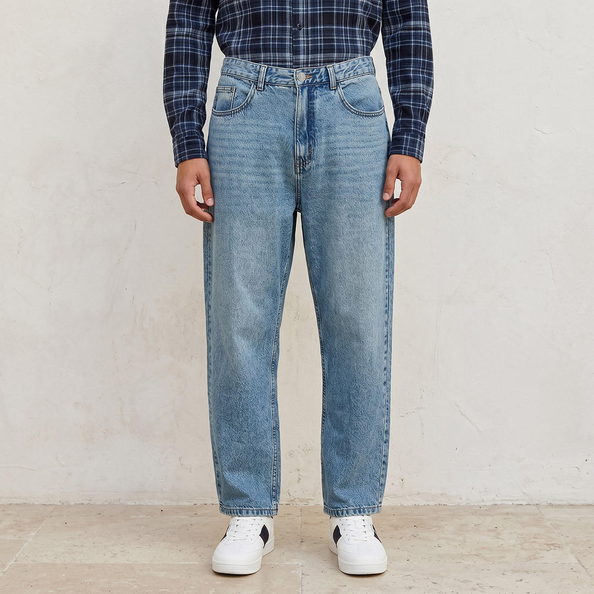 Lee Cooper Baggy Fit Cotton Jeans-men-clothing-bottoms-trousersandchinos-trousers-image-1