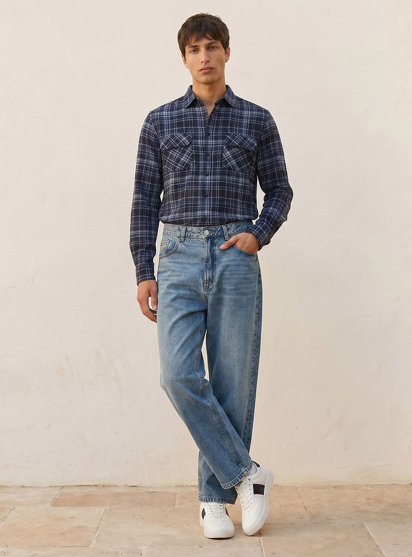 Lee Cooper Baggy Fit Cotton Jeans-men-clothing-bottoms-trousersandchinos-trousers-image-3