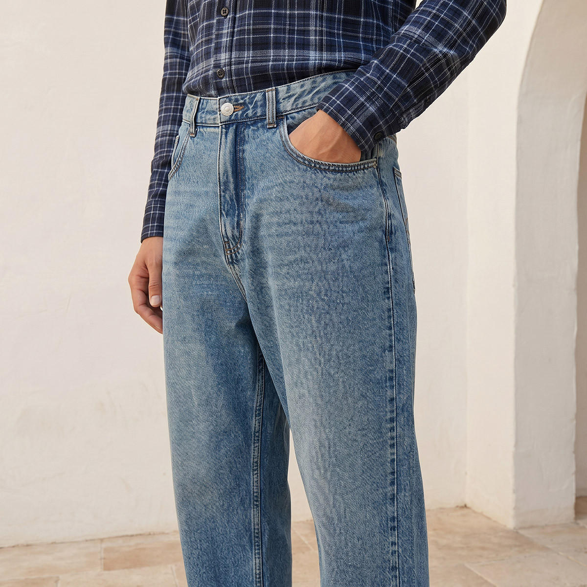 Lee Cooper Baggy Fit Cotton Jeans-men-clothing-bottoms-trousersandchinos-trousers-image-5