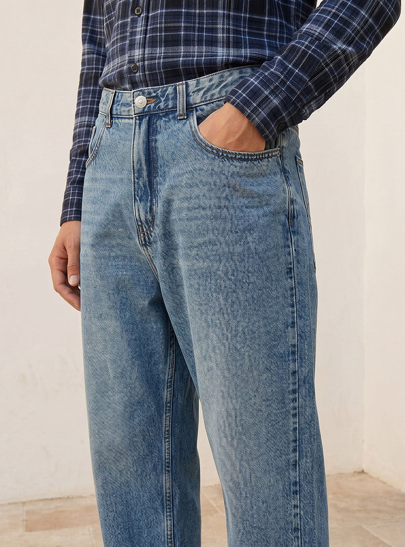 Lee Cooper Baggy Fit Cotton Jeans-men-clothing-bottoms-trousersandchinos-trousers-image-5