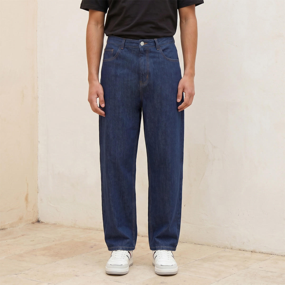 Lee Cooper Baggy Fit Cotton Jeans-men-clothing-bottoms-trousersandchinos-trousers-image-1