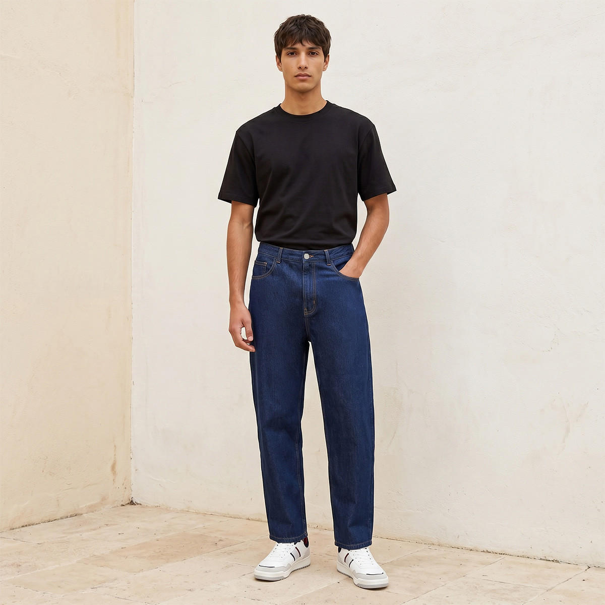 Lee Cooper Baggy Fit Cotton Jeans-men-clothing-bottoms-trousersandchinos-trousers-image-3